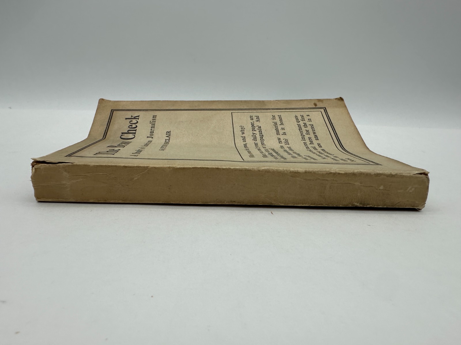 The Brass Check Upton Sinclair American Journalism Paperback Pasadena