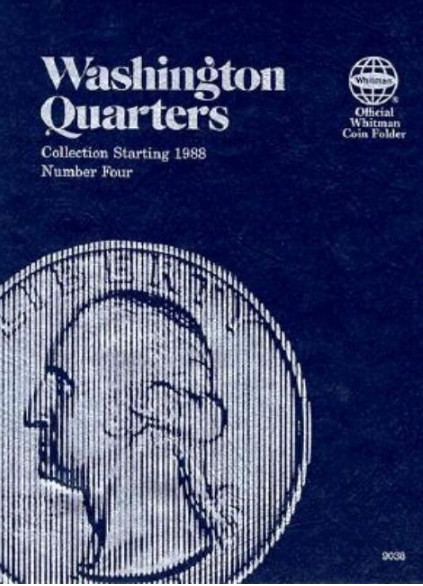 Washington Quarter Folder Starting 1988 HARDCOVER – 1996 by Whitman