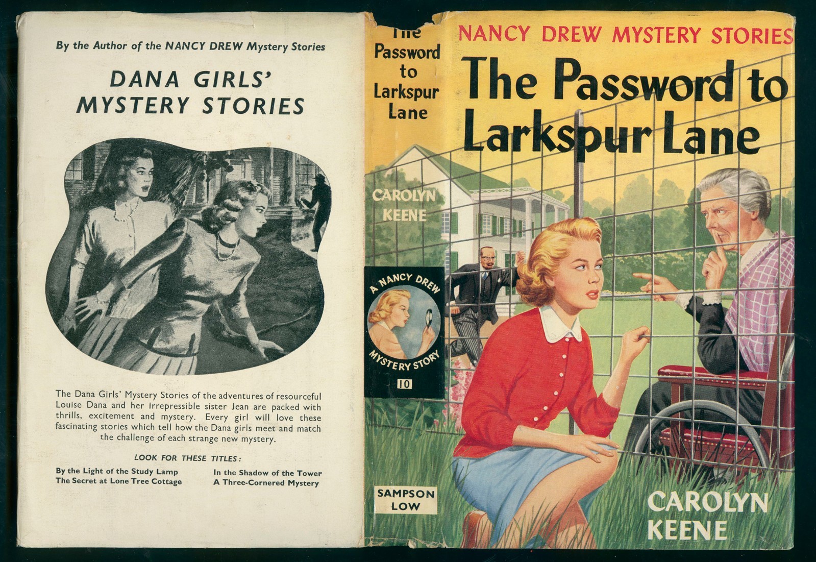 Rare Sampson Low NANCY DREW #10 „The Password to Larkspur Lane“ w/DJ