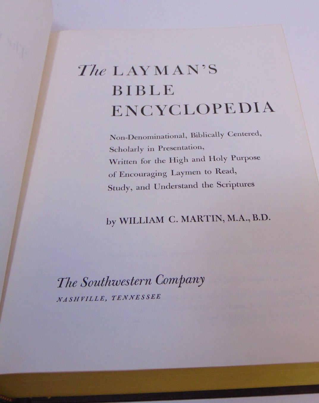 Layman’s Bible Encyclopedia Book 1964 The By William C Martin Biblically Vintage