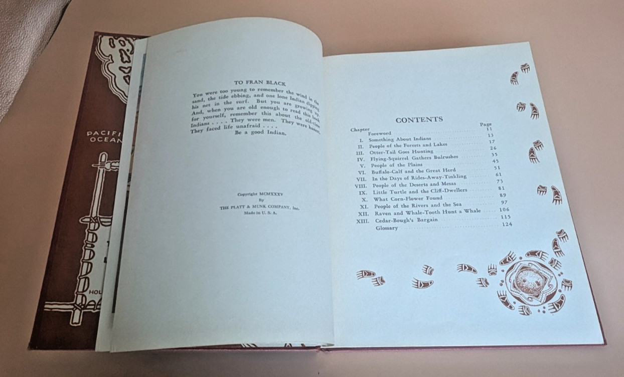 1935 The Book of Indians Holling C Holling HC Illustrated Native American DJ