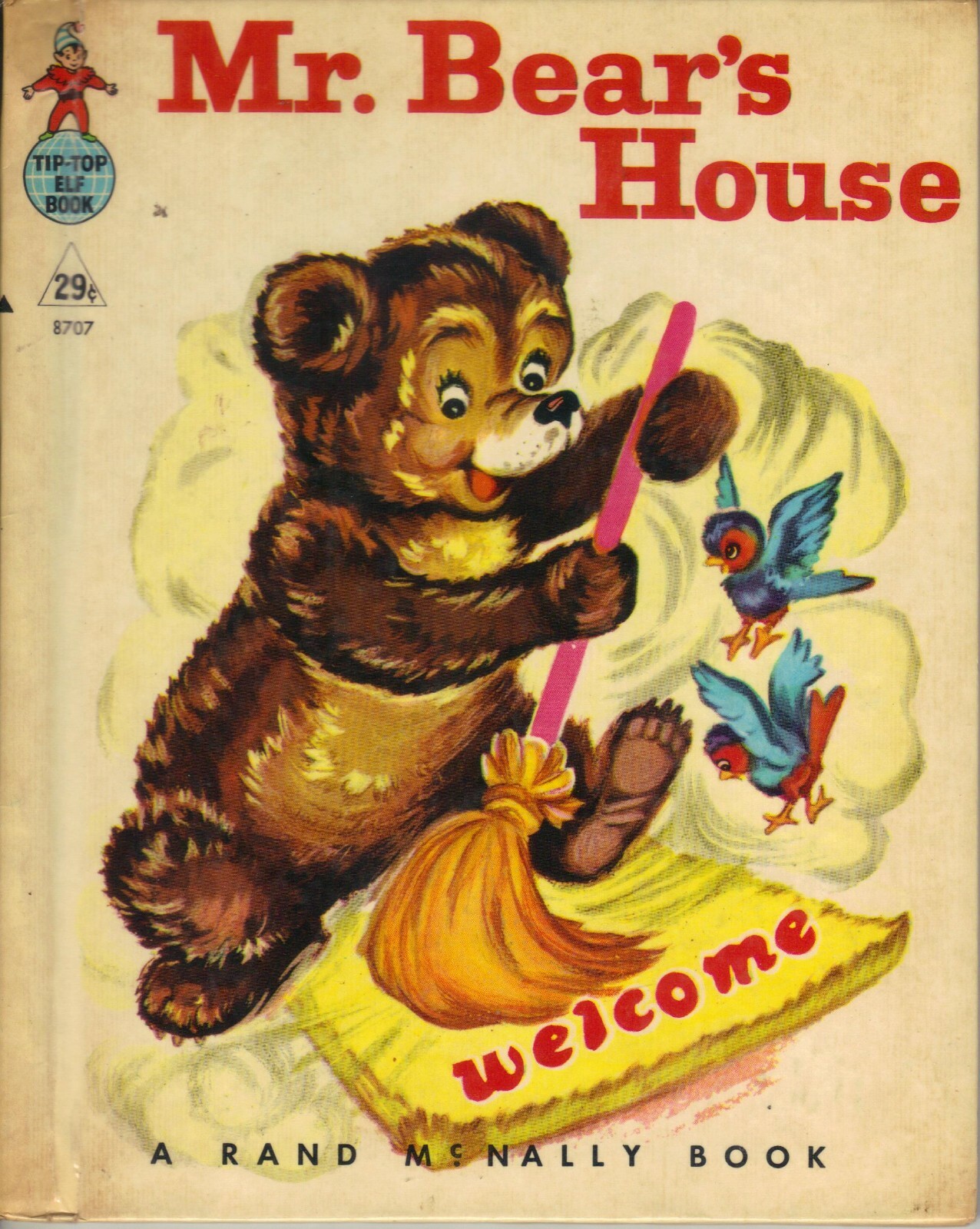 Vintage – Rand McNally Elf Book # 8707 ~ Mr Bear’s House by Fenella Rothe ~ 1958