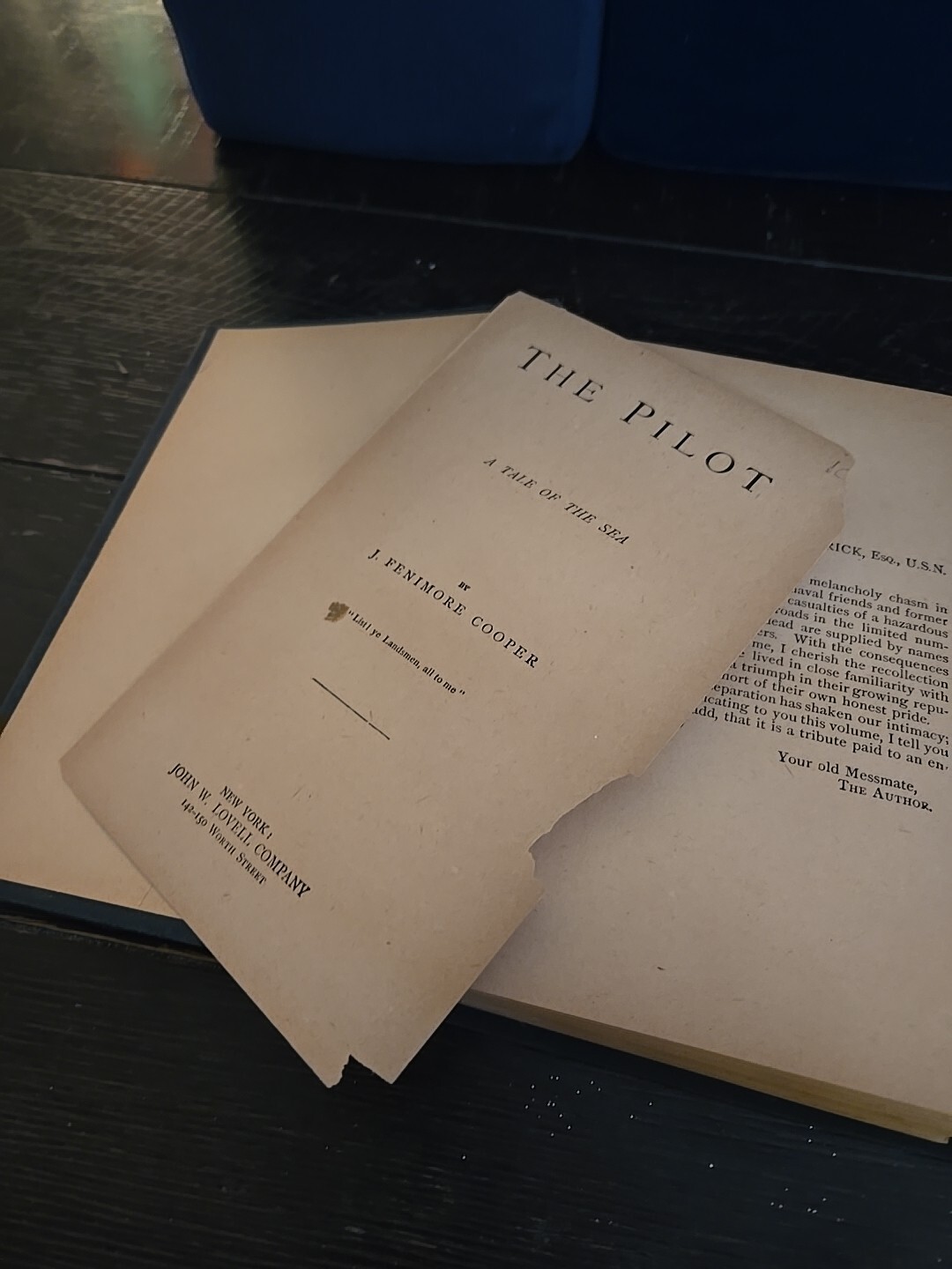 THE PILOT ~ James Fenimore Cooper HC circa 1891 John W. Lovell Company – K1