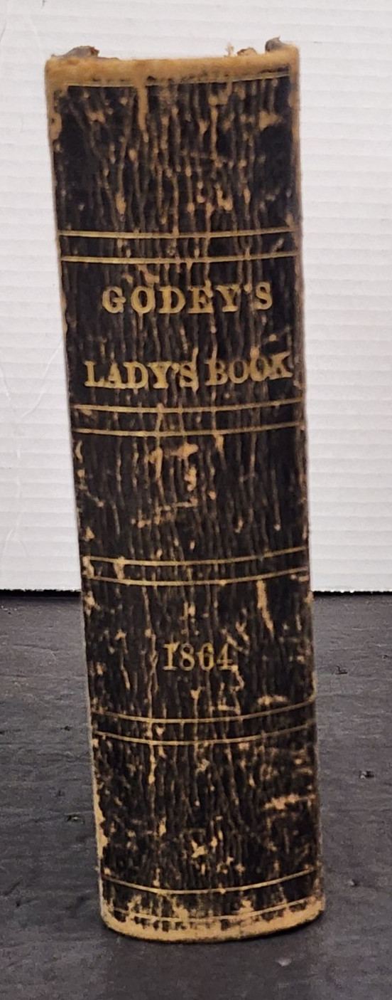Godey’s Lady’s Book 1864 Bound Volume Jan-Dec Illustrated Civil War Era Magazine