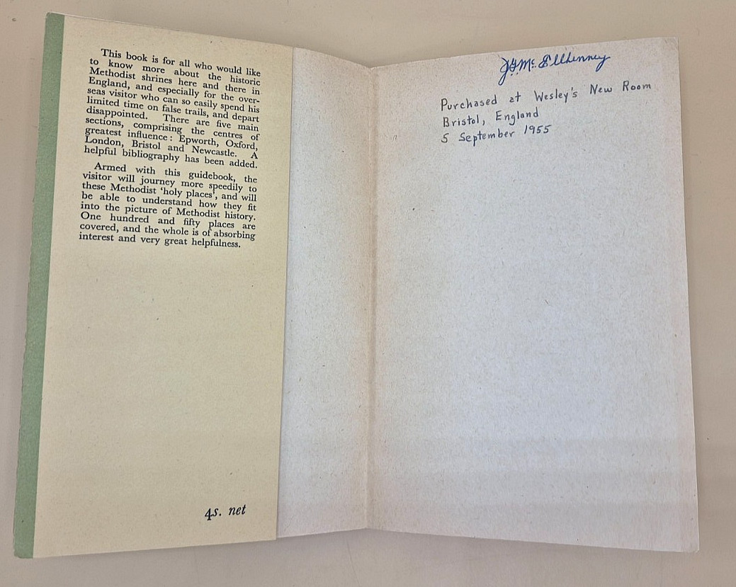 The Methodist Pilgrim in England – 1st Edition 1951 Softcover FRANK BAKER