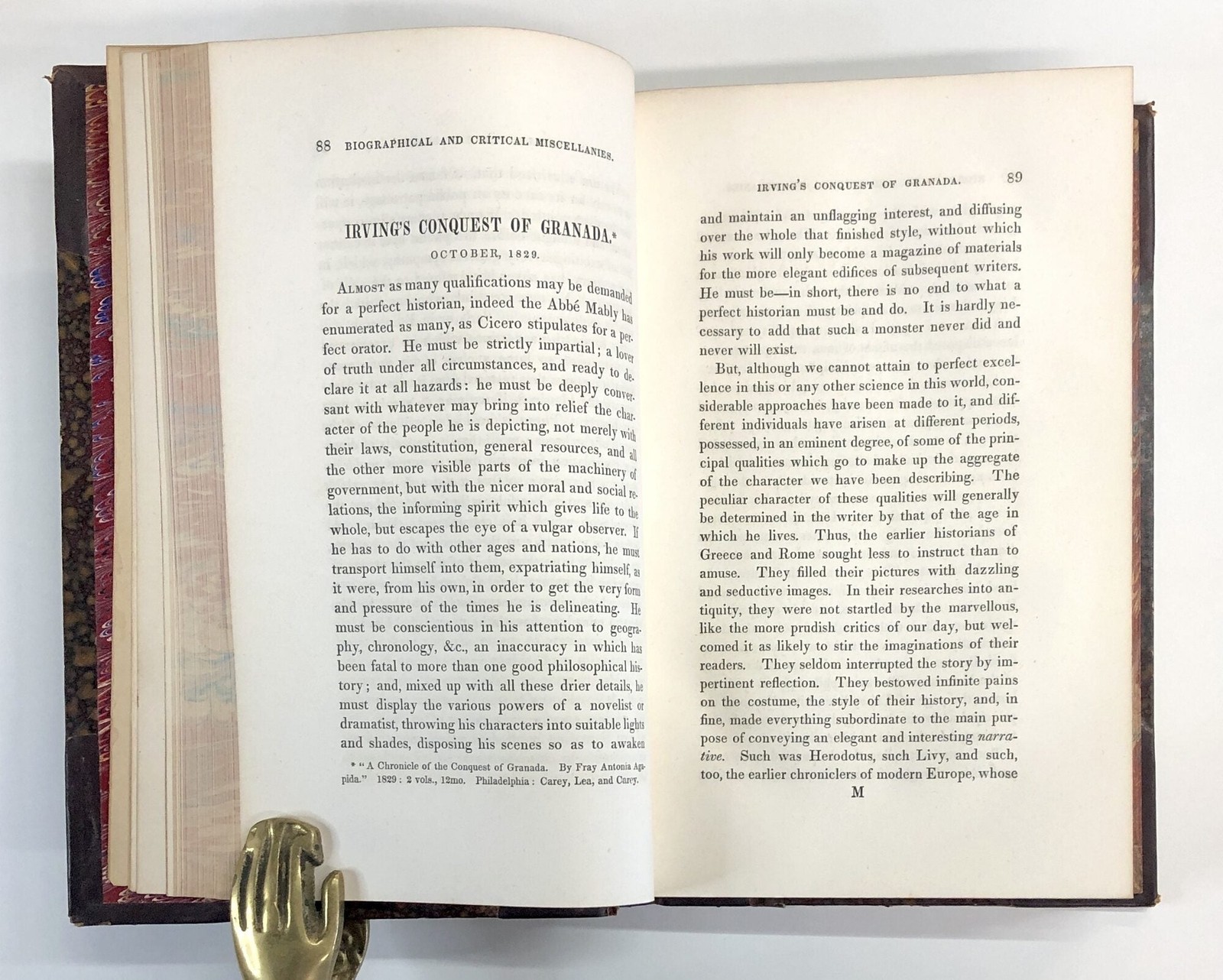 William H Prescott / Biographical Miscellanies 1845