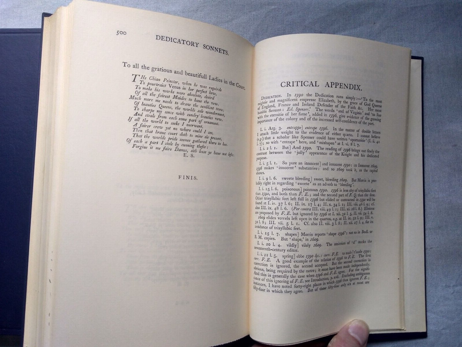 The Poetical Works of Edmund Spenser Faerie Queene 2 Vols Clarendon Press 1964