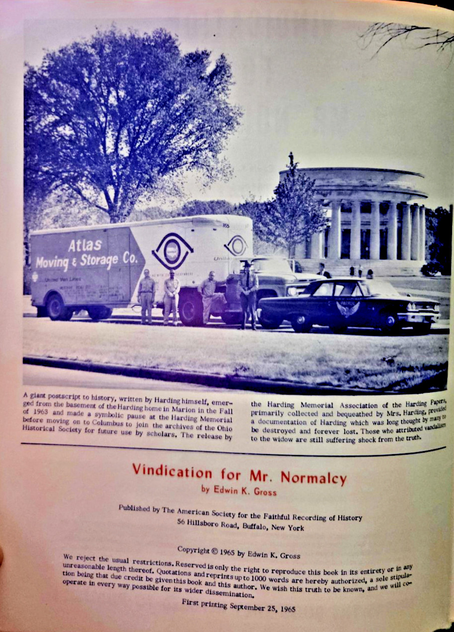 Vindication of Mr. Normalcy (Extremely Rare 1965 1st Ed.)