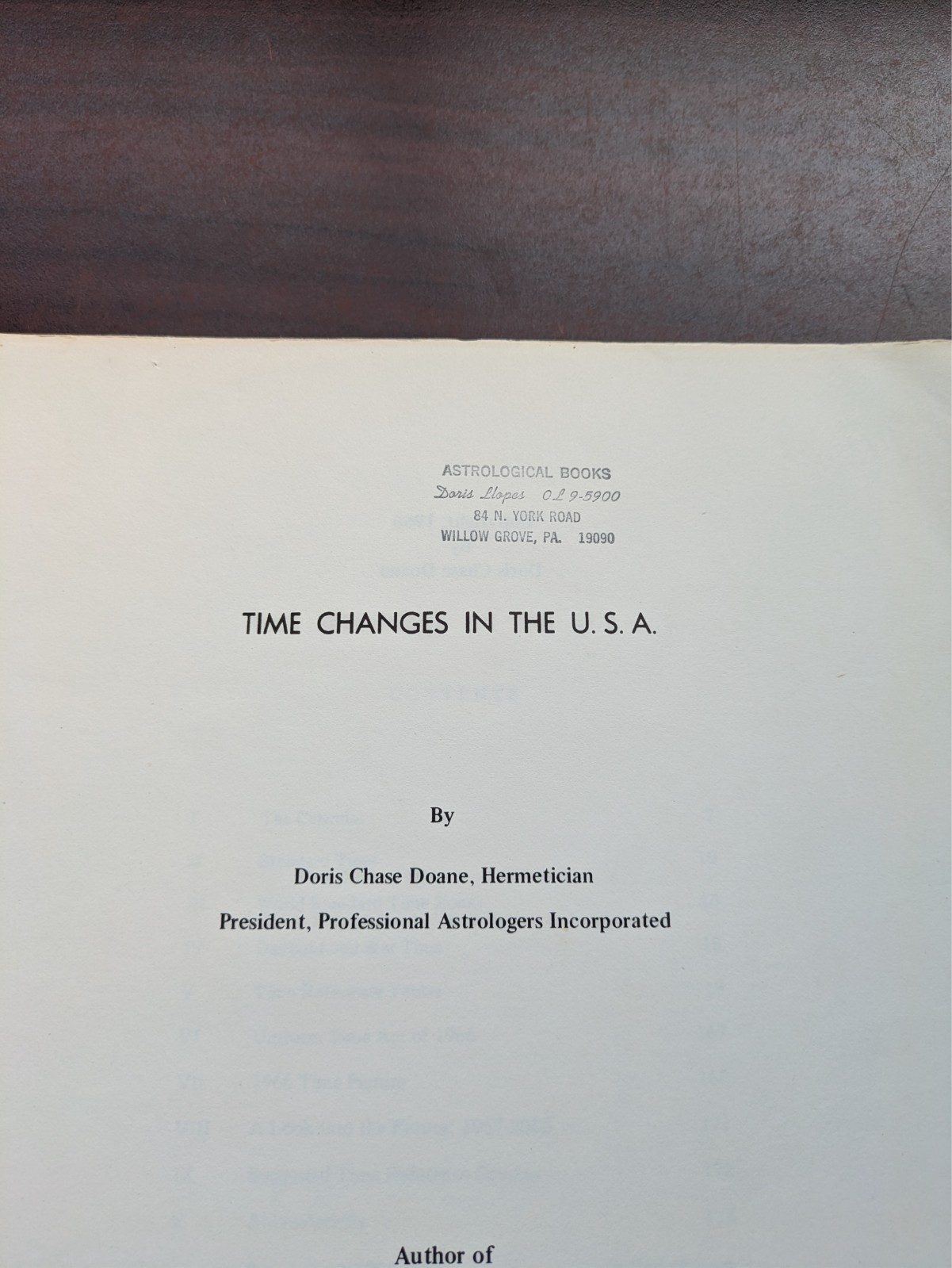 „Time Changes in the USA“ Doris Chase Doane Softcover Book 1966