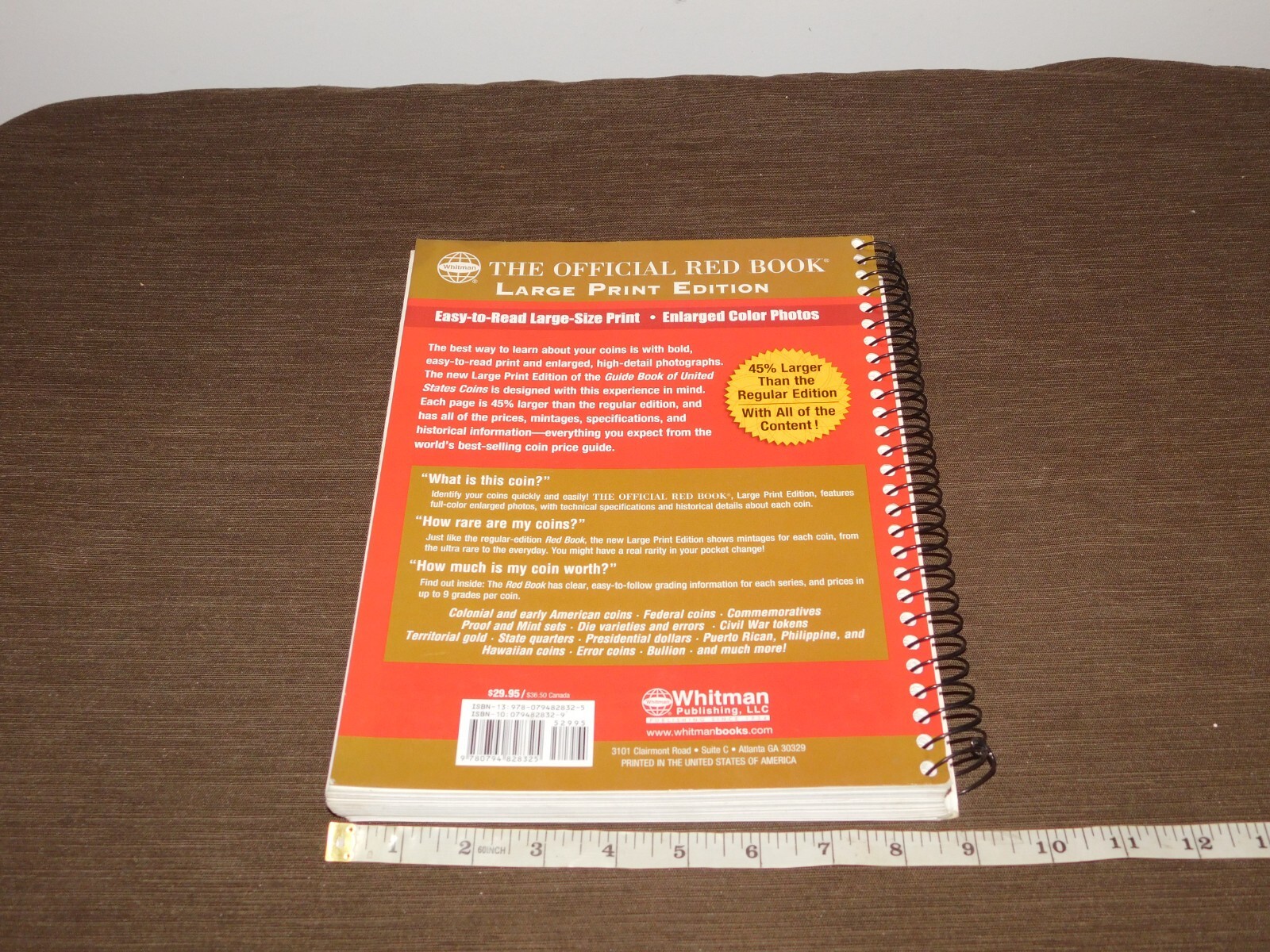 2010 WHITMAN YEOMAN OFFICIAL RED BOOK OF US COINS LARGE SIZE 11″ X 8 1/2″
