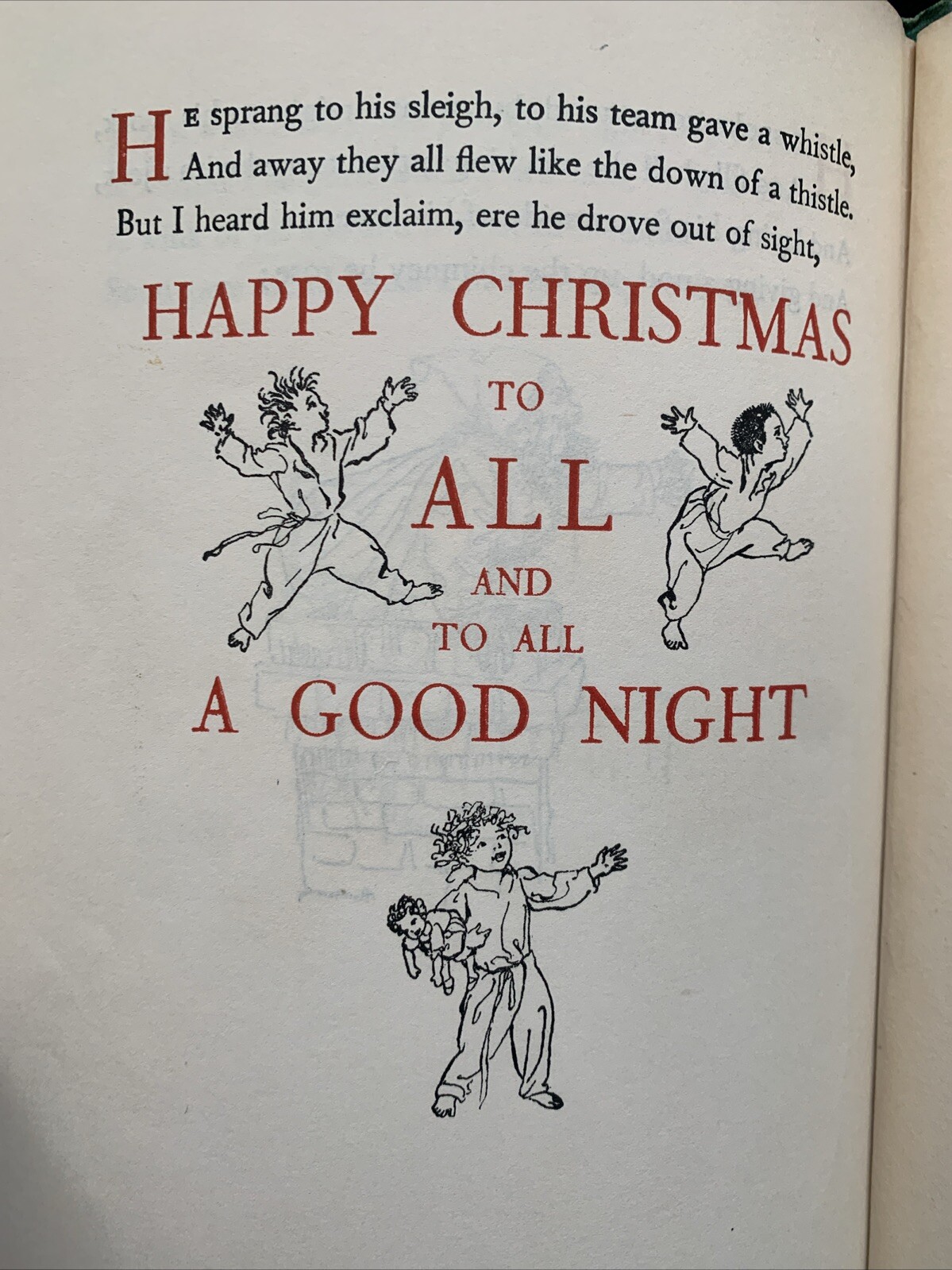 Very Rare The Night Before Christmas Illustrated Arthur Rackham Early Printing