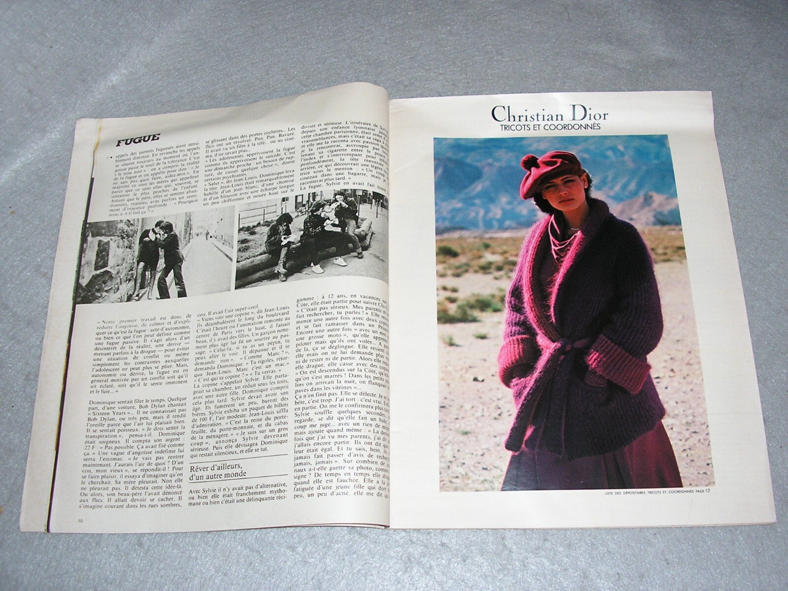 Vintage Women’s Fashion Book ELLE French Magazine Haute Couture September 1978