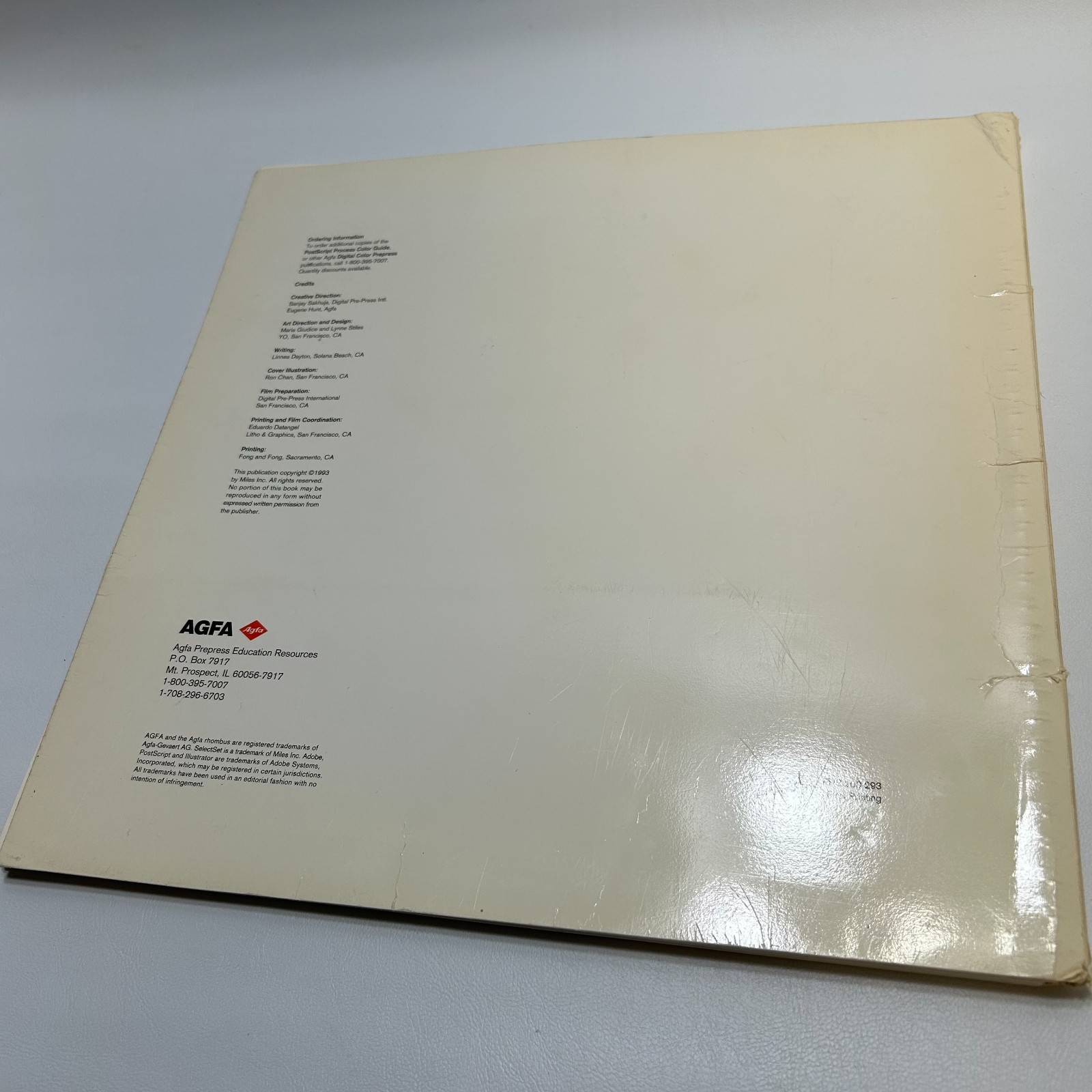 PostScript Process Color Guide AGFA First Printing 1993 Spiral Bound Graphic
