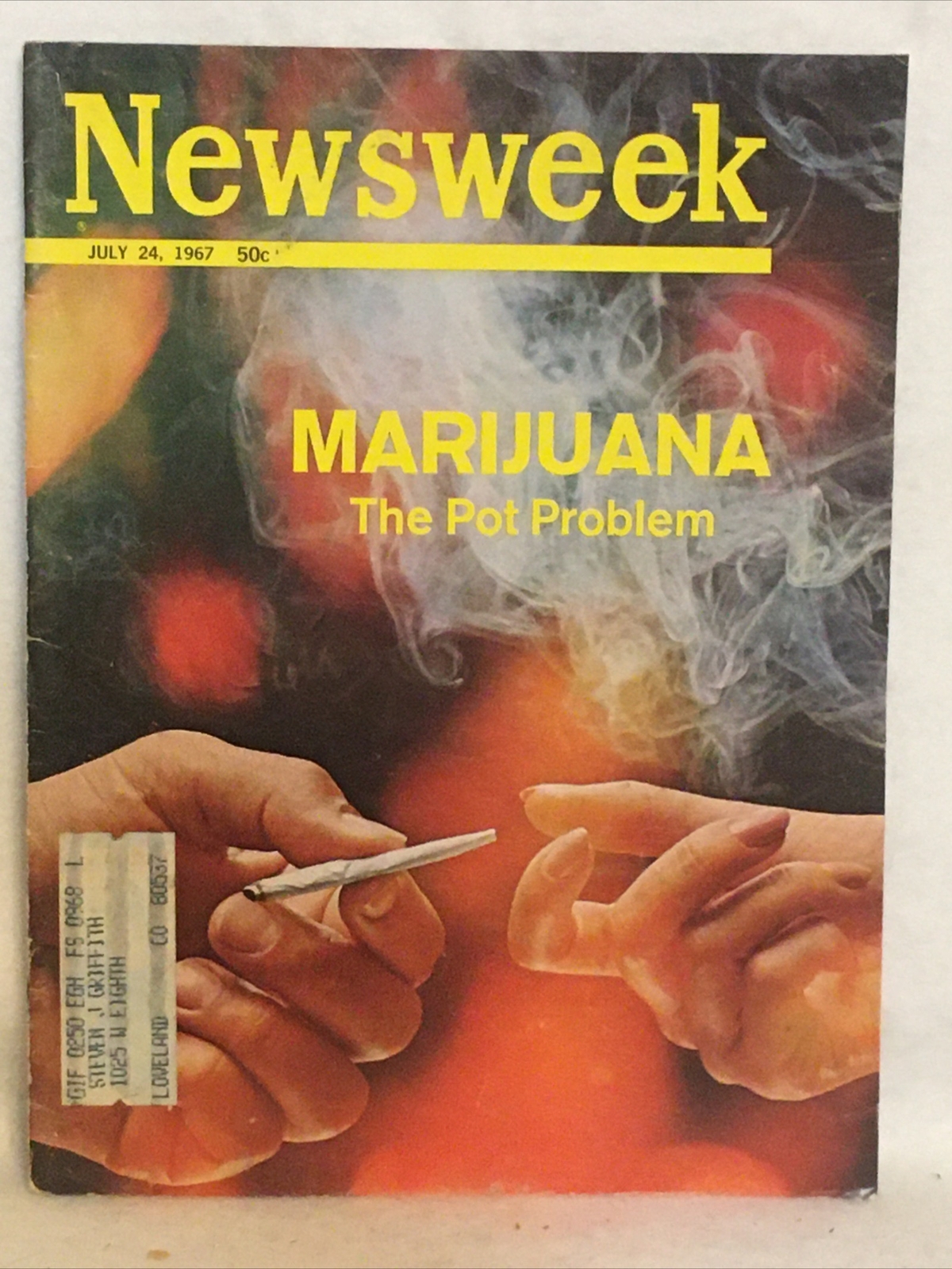 Rare Newsweek July 24, 1967 Marijuana The Pot Problem Drugs Counter Culture