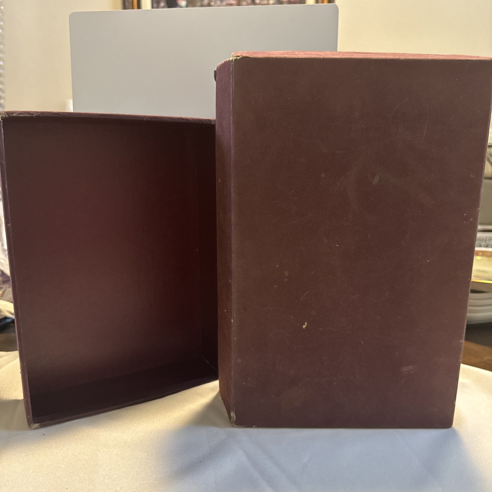 Vtg 1953 Holy Bible Catholic Action Edition Illustrated Hardcover Slipcase Box