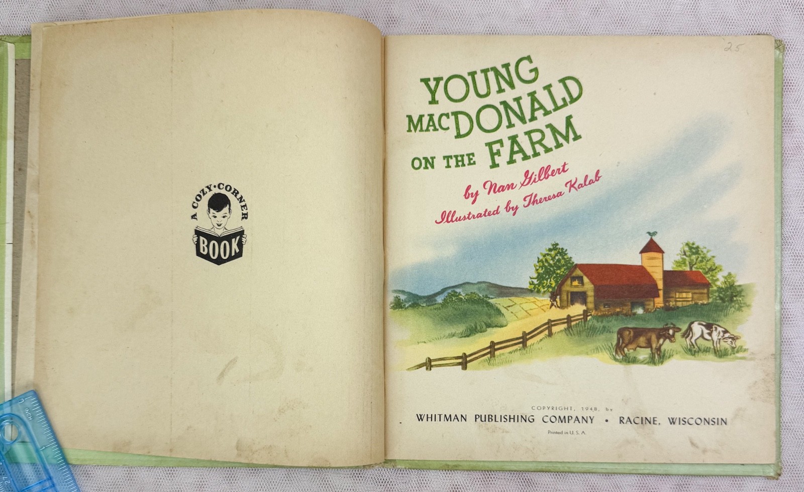 1948 YOUNG MACDONALD ON THE FARM by Nan Gilbert-Whitman Publishing-HC