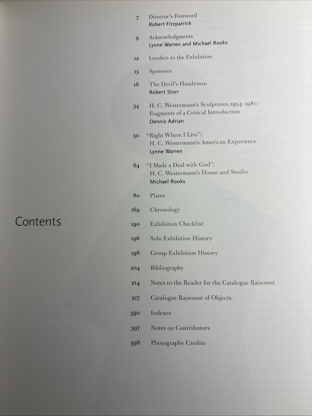 H. C. Westerman: Exhibition Catalogue and Raisonne of Objects