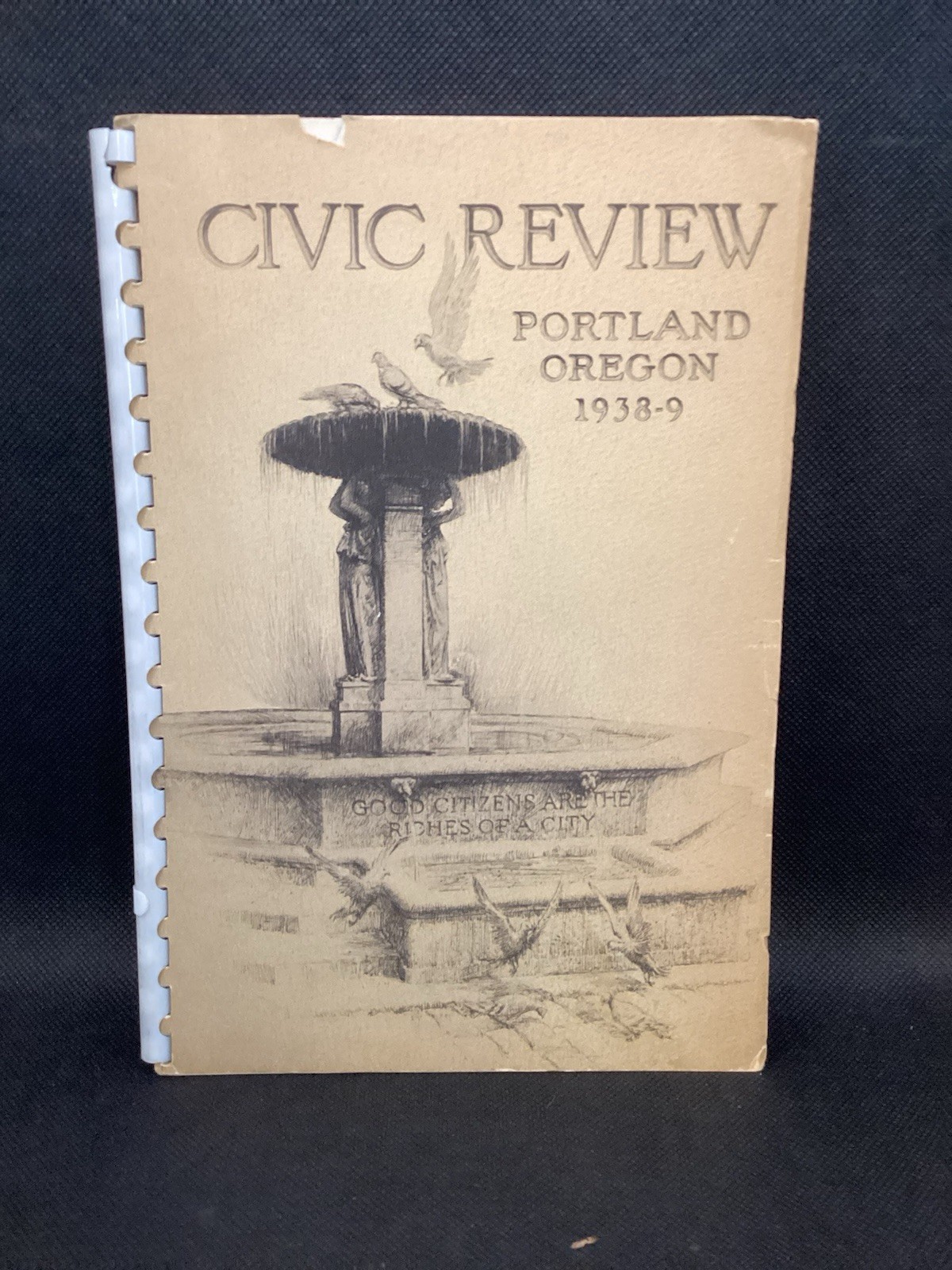 Portland Oregon Civic Review 1939-9 Spiral Bound Stamped By Ralph Blyde