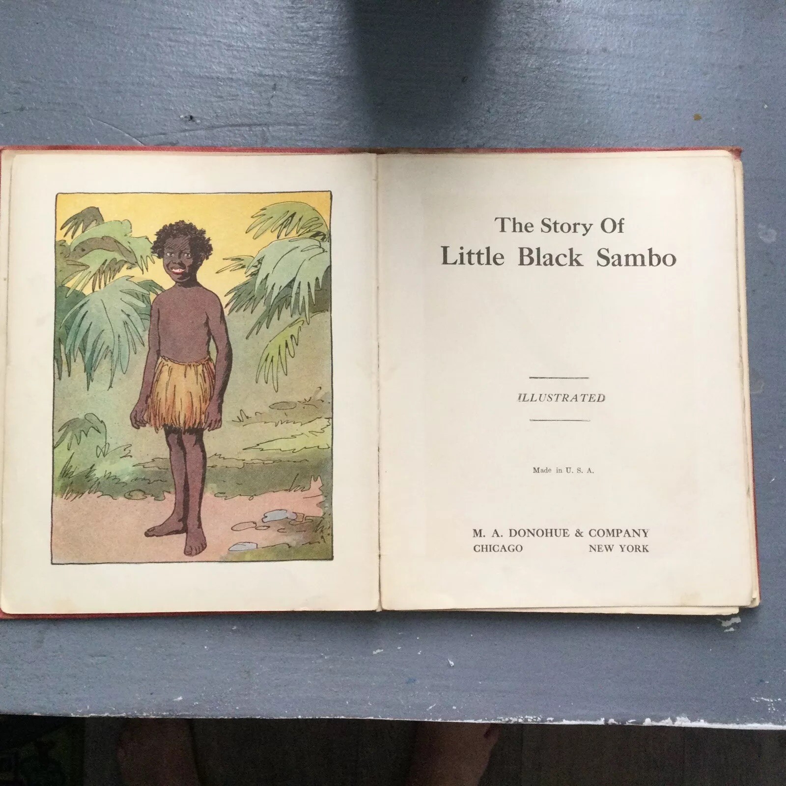 FIRST ED. 1919 HARDCOVER THE LITTLE BLACK SAMBO 24 Colored Illustrations HC