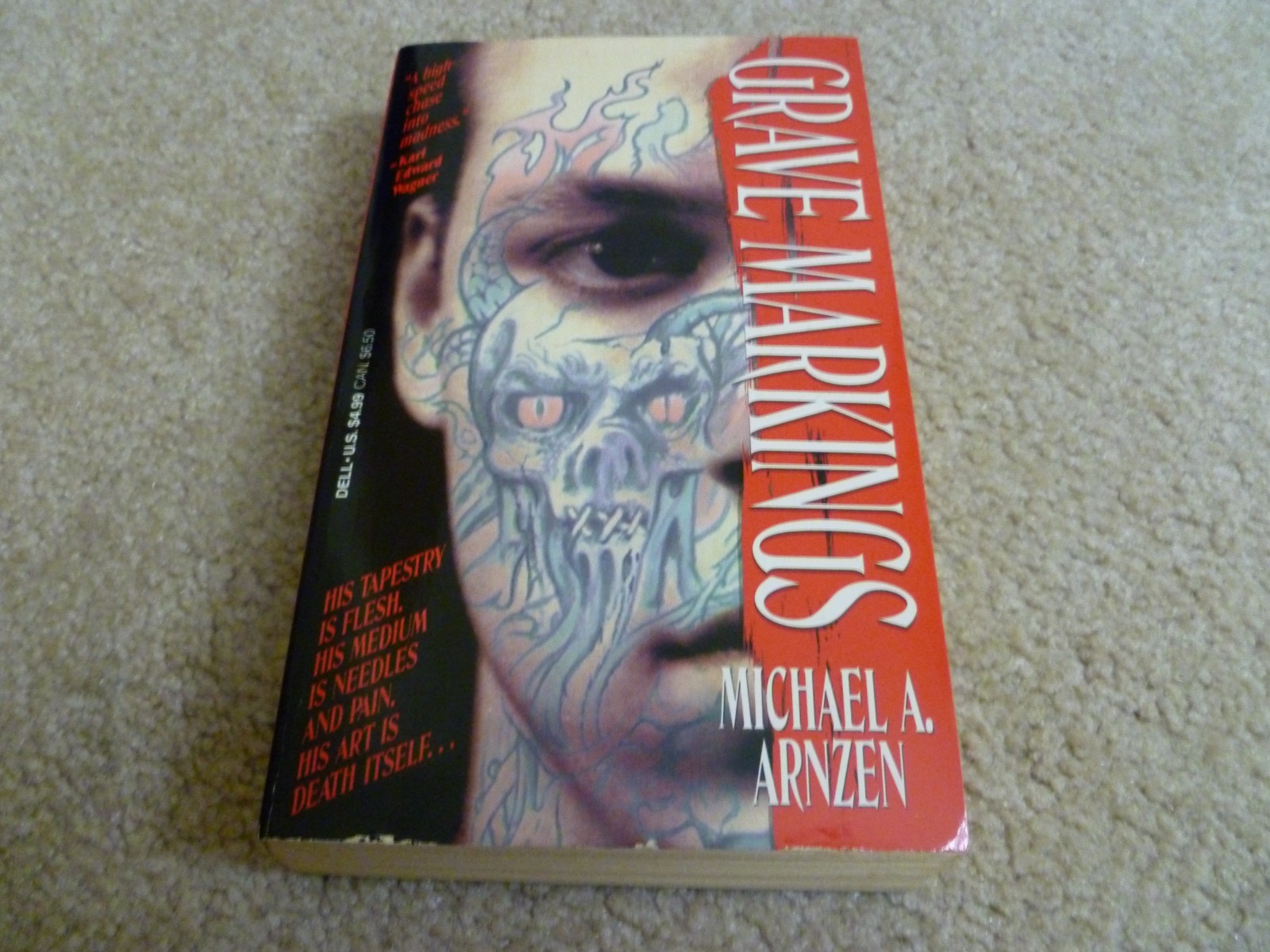 Grave Markings PB Michael A. Arnzen Dell Abyss Paperbacks From Hell 1994 Horror