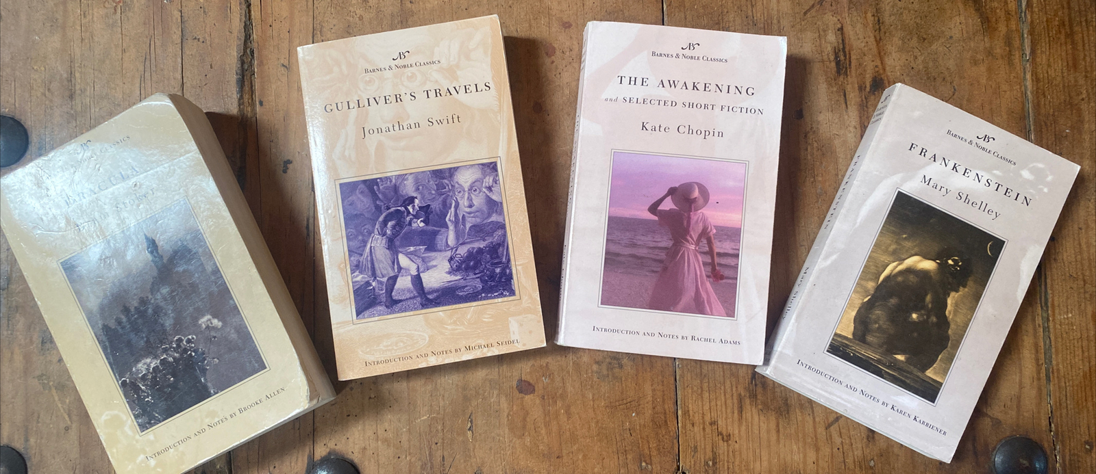 Dracula, Frankenstein, Gulliver’s travels, the awakening- B And N Ppbs