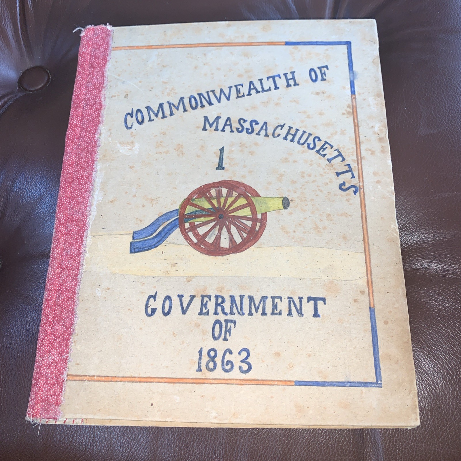 Massachusetts State Government 1863 Official Hand written Year book