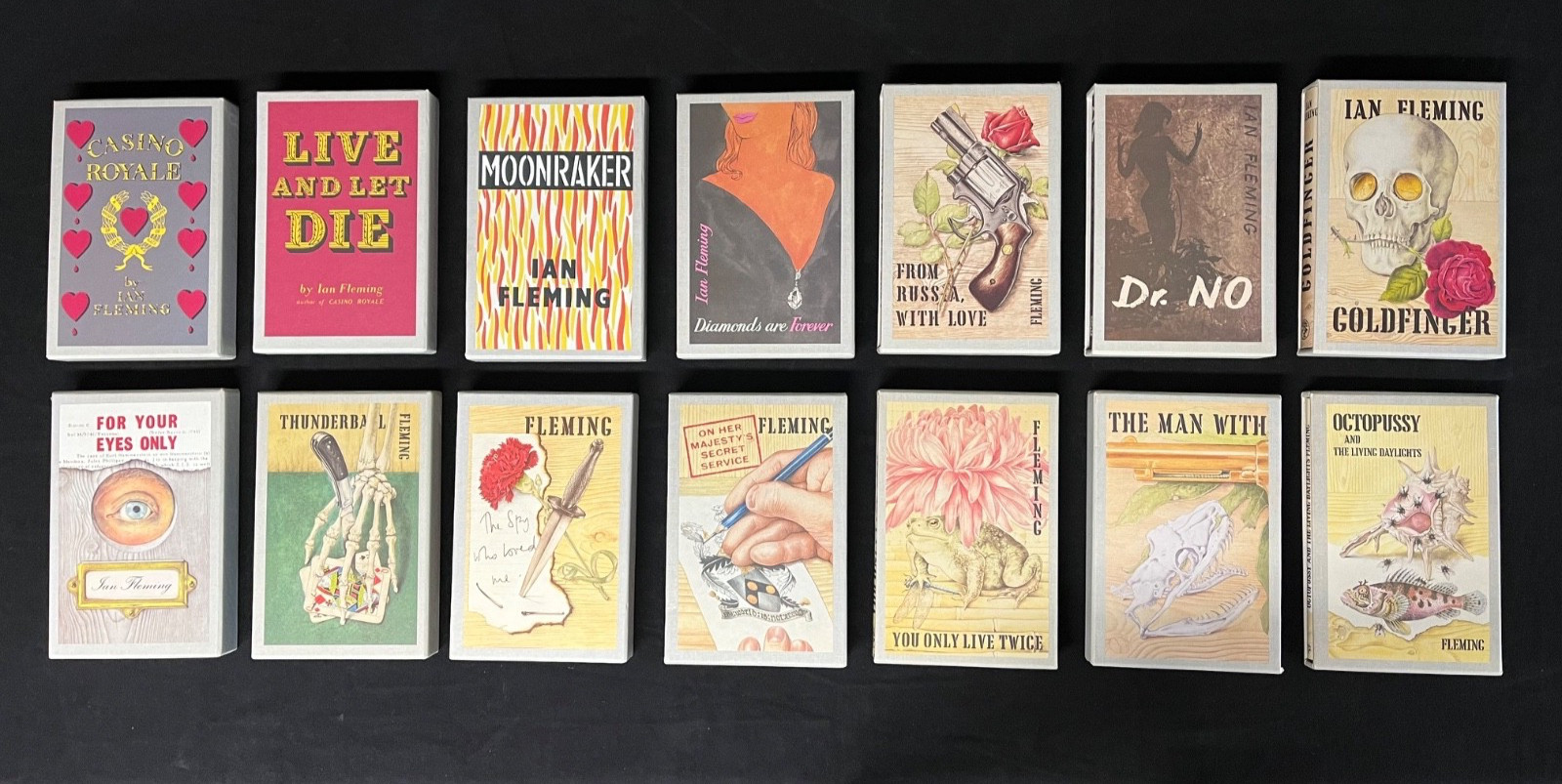 JAMES BOND 007 FIRST EDITION LIBRARY Ian Fleming Complete 14 Book Set Repro Lot