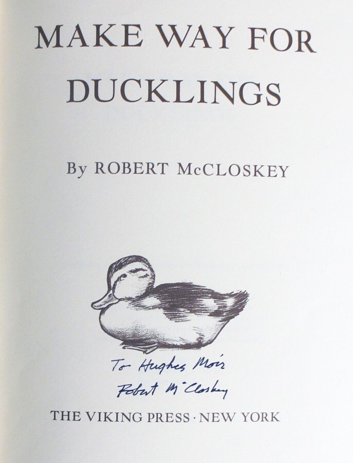 Robert McCloskey SIGNED – Make Way For Ducklings – 1976 Ed (Caldecott, Boston)!