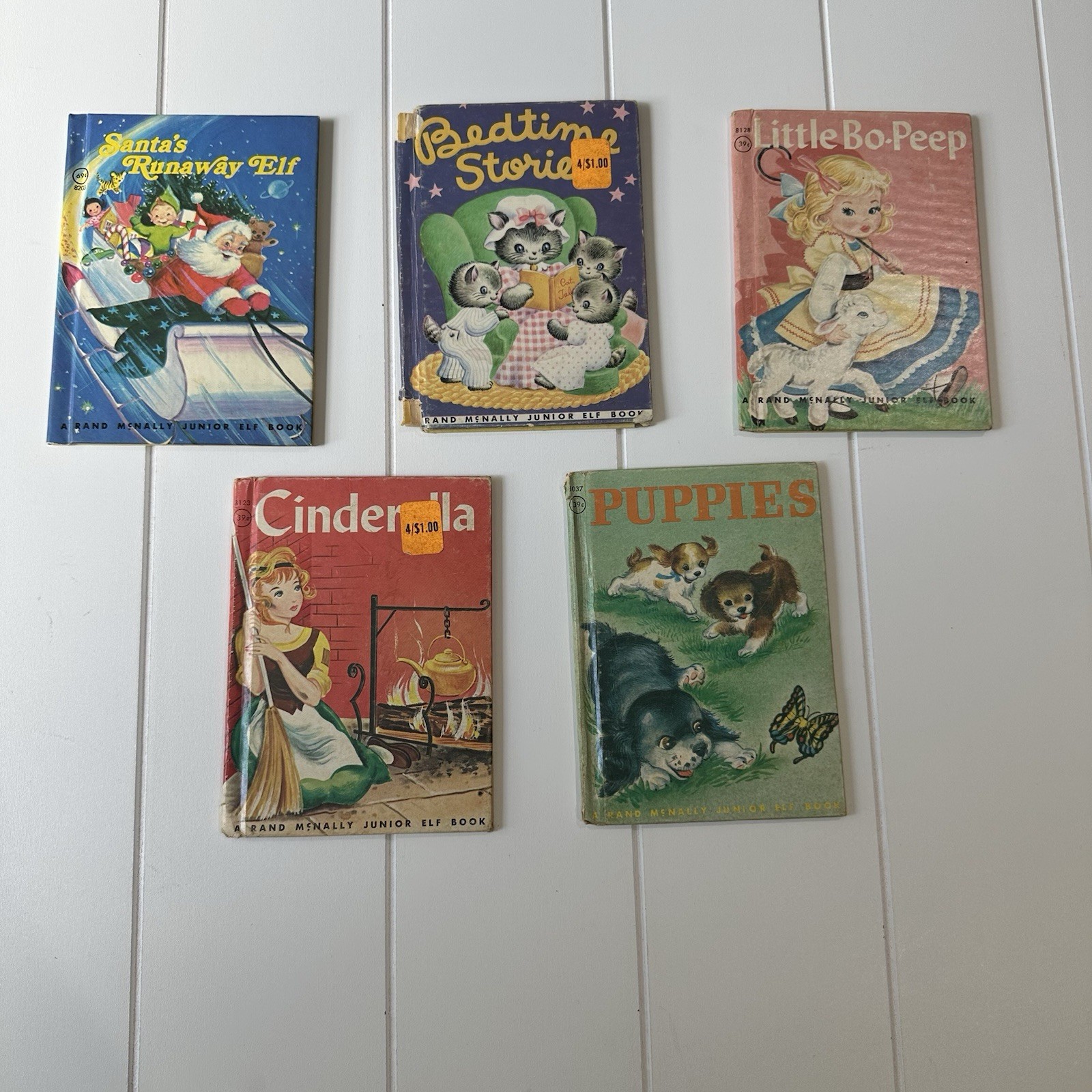 Lot of 5 Vintage Rand McNally Junior Elf Books For children