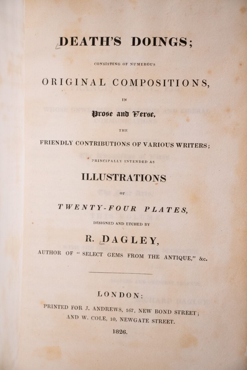 Death’s Doings / 1st Edition 1826