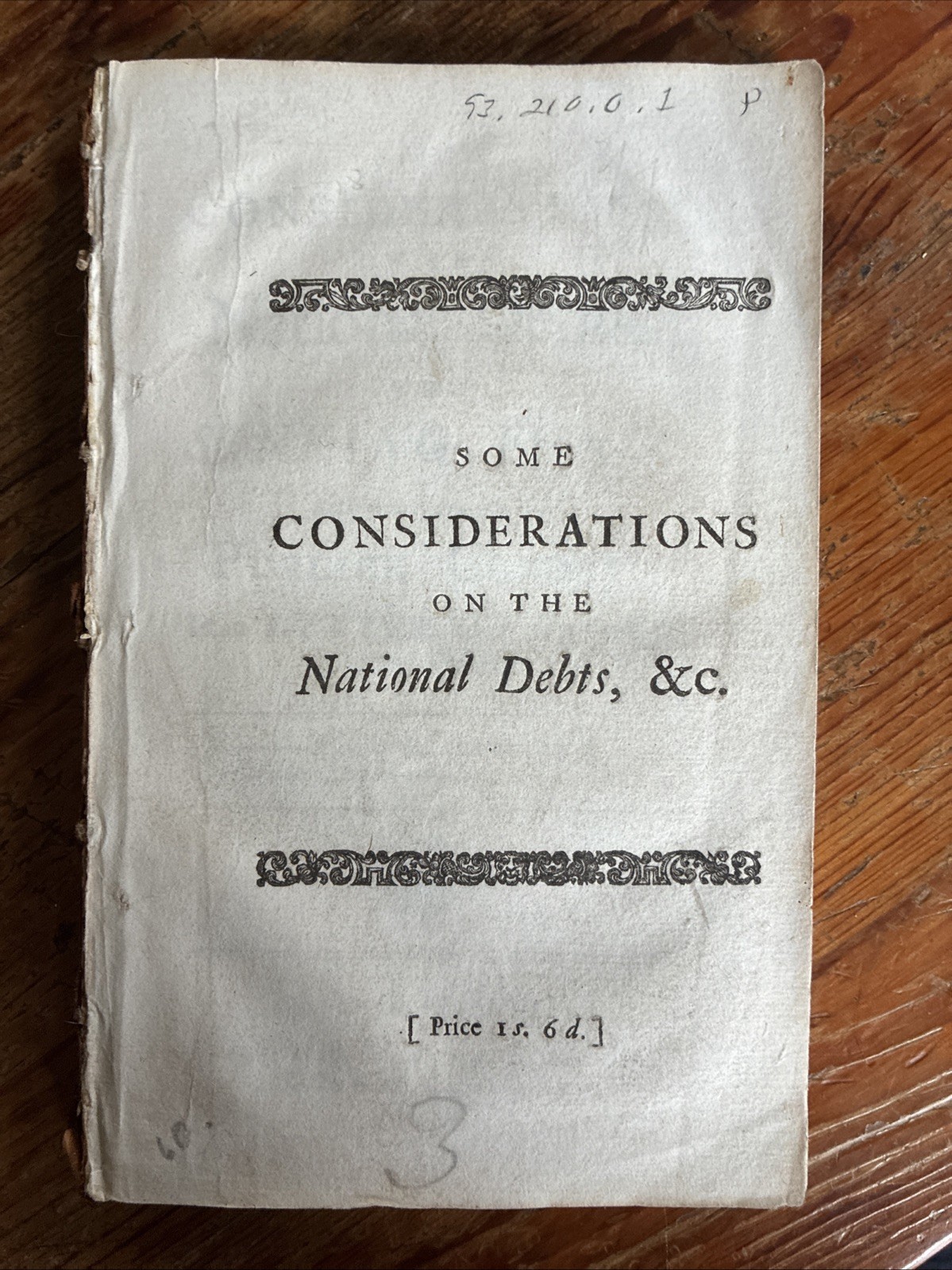 Considerations National Debt Sinking Fund Publick Credit (1729) William Pulteney
