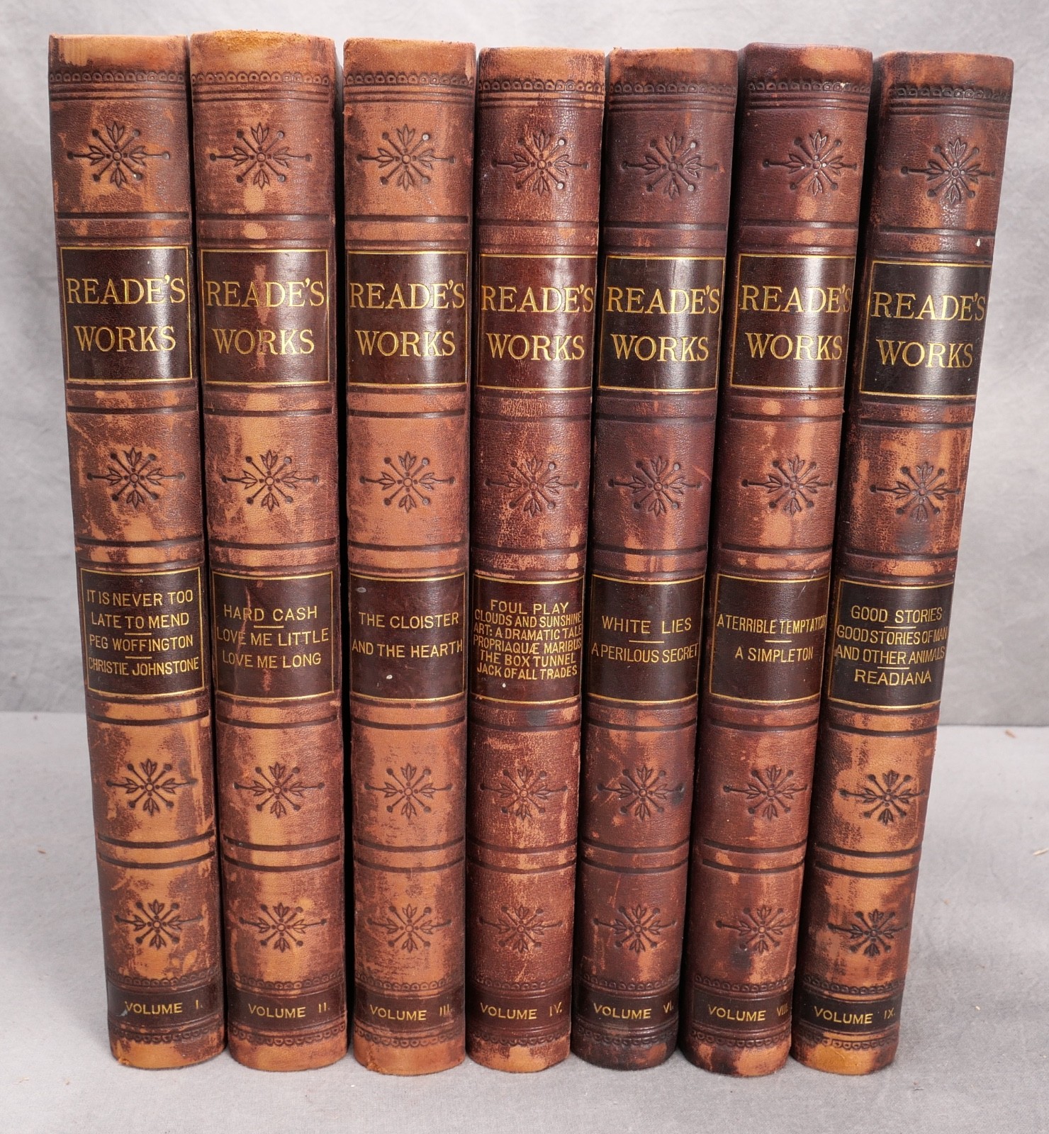 The Works of Charles Reade – 7 of 9 Volumes – Collier 1910 – Illustrated