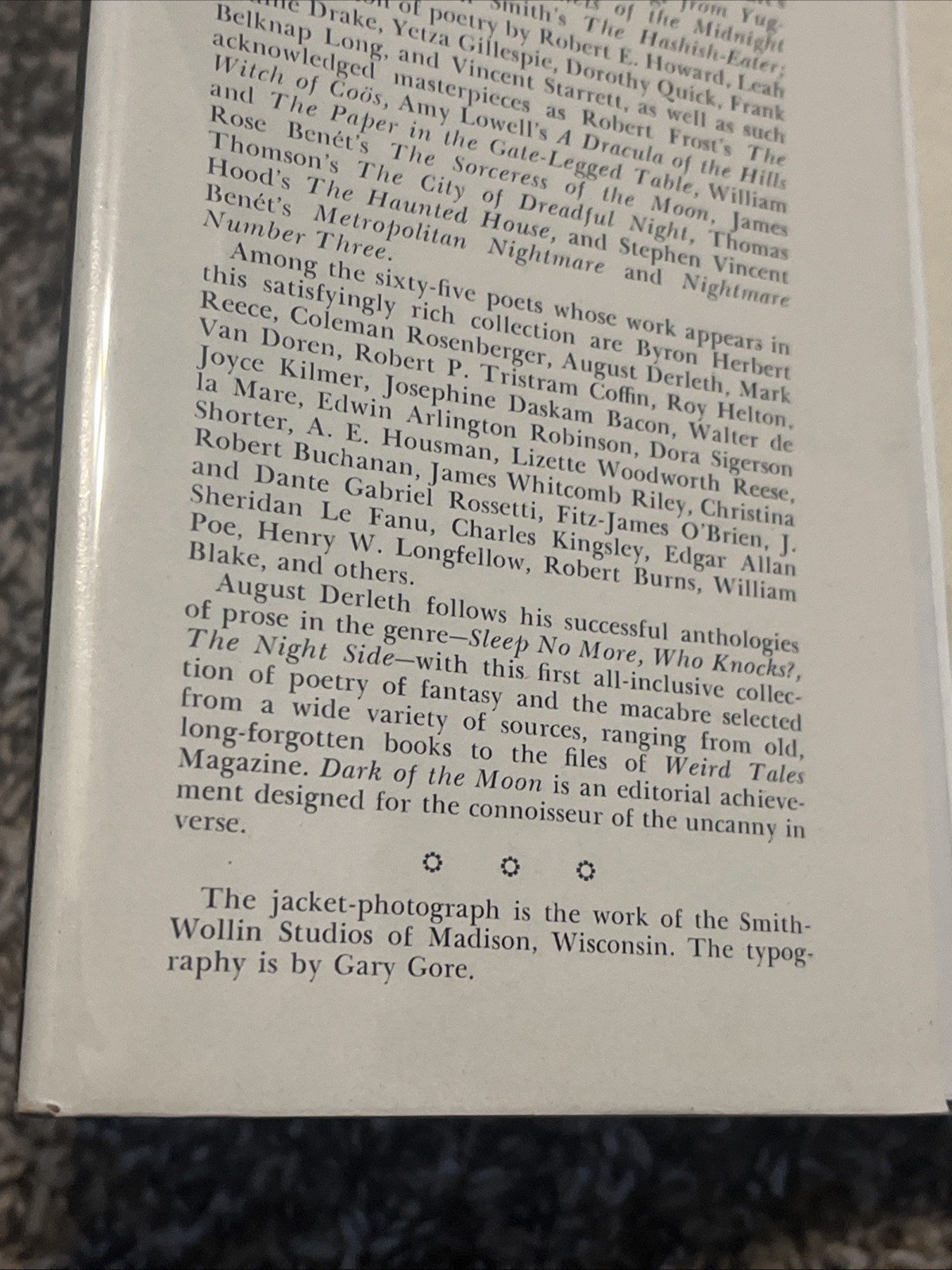 August Derleth *RARE* Dark of the Moon Book – 1947 – Arkham House – 1st ED