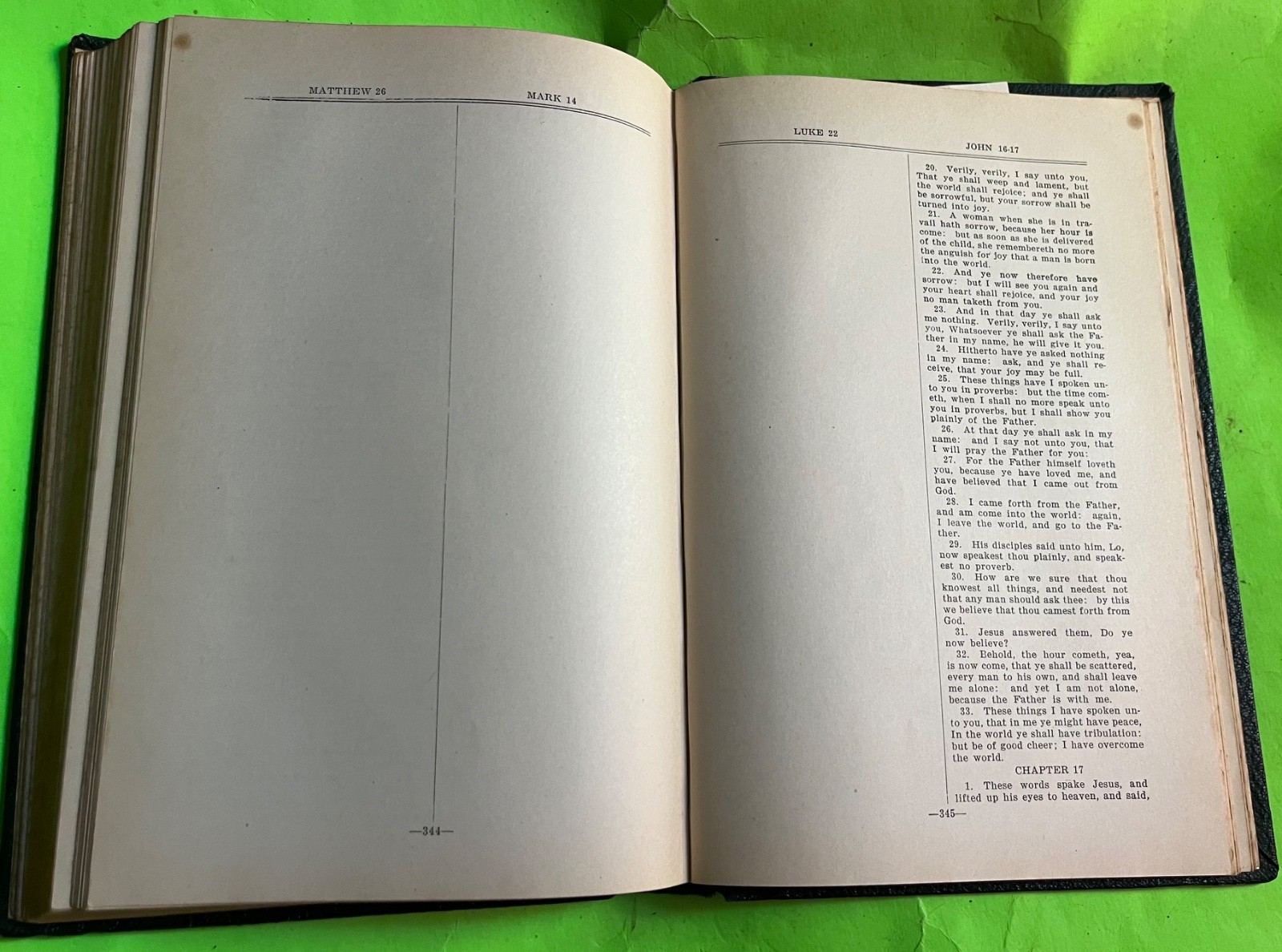 Vtg The Paralleled Gospels: A Simplified Harmony by G. E. Bell (HC 1935)