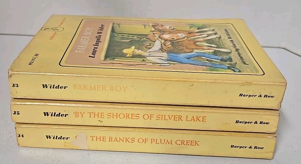 Laura Ingalls Wilder Lot of 3 Little House On The Prairie 1971 PB Harper Trophy