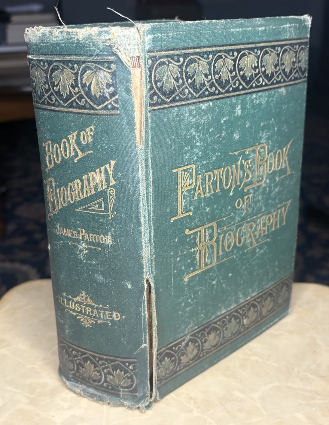 ANTIQUE PEOPLES BOOK OF BIOGRAPHY JAMES PARTON ILLUSTRATED RARE