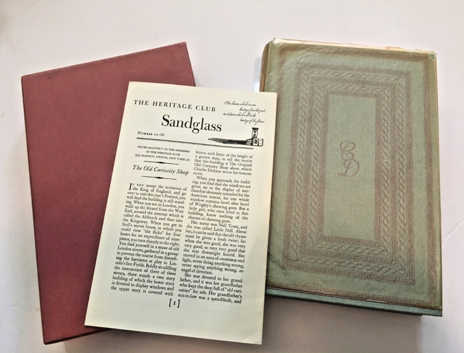 THE OLD CURIOSITY SHOP by Charles Dickens; 1941 Heritage Press; w/ Slip Case