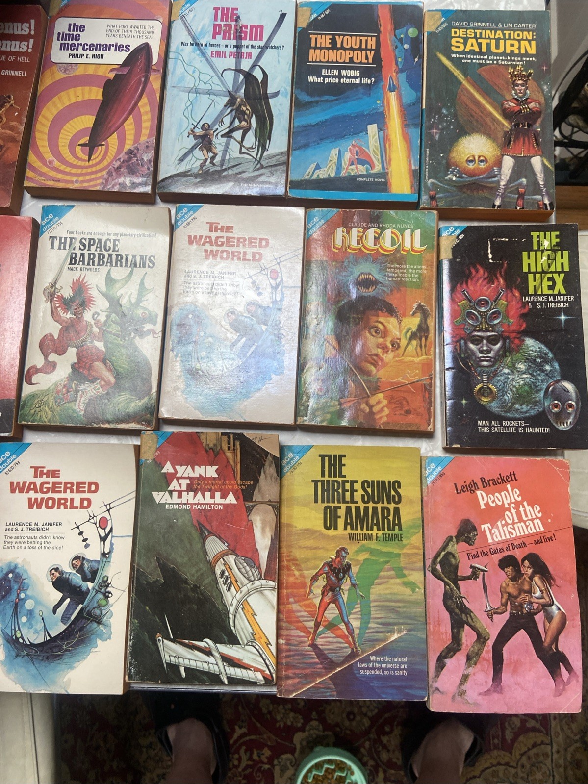Vintage Ace Double Paperbacks SCI-FI lot of 24 science fiction novels 1960s