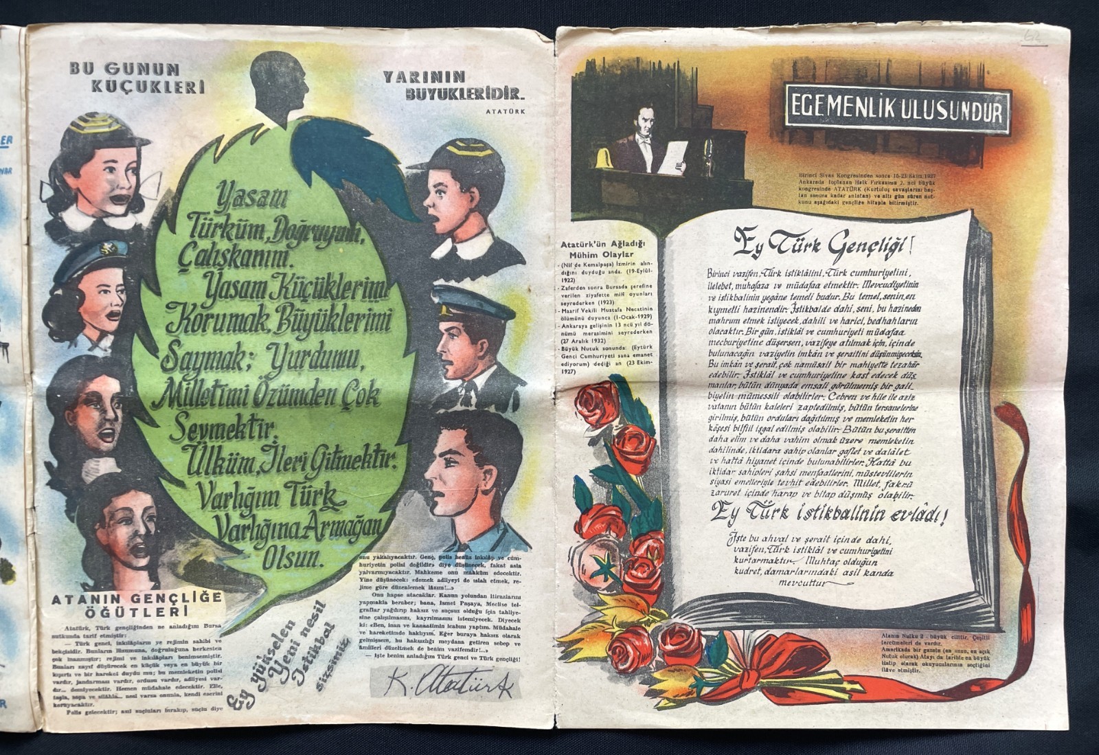 c 1954 Ataturk: Hayati, Savaslari, Olumu, Inkilaplari – Turkish – Illustrated VG