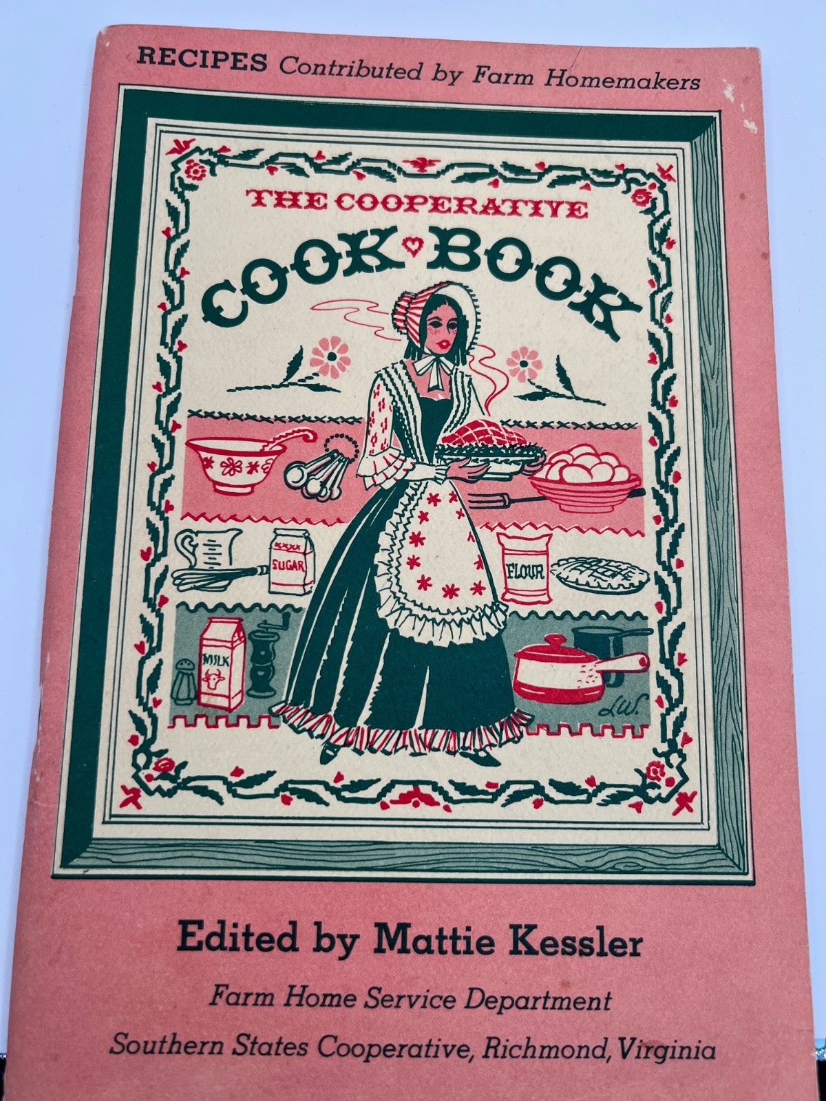 Vintage 1930s Cooperative Cookbook – Farm Homemakers Recipes – Mattie Kessler –