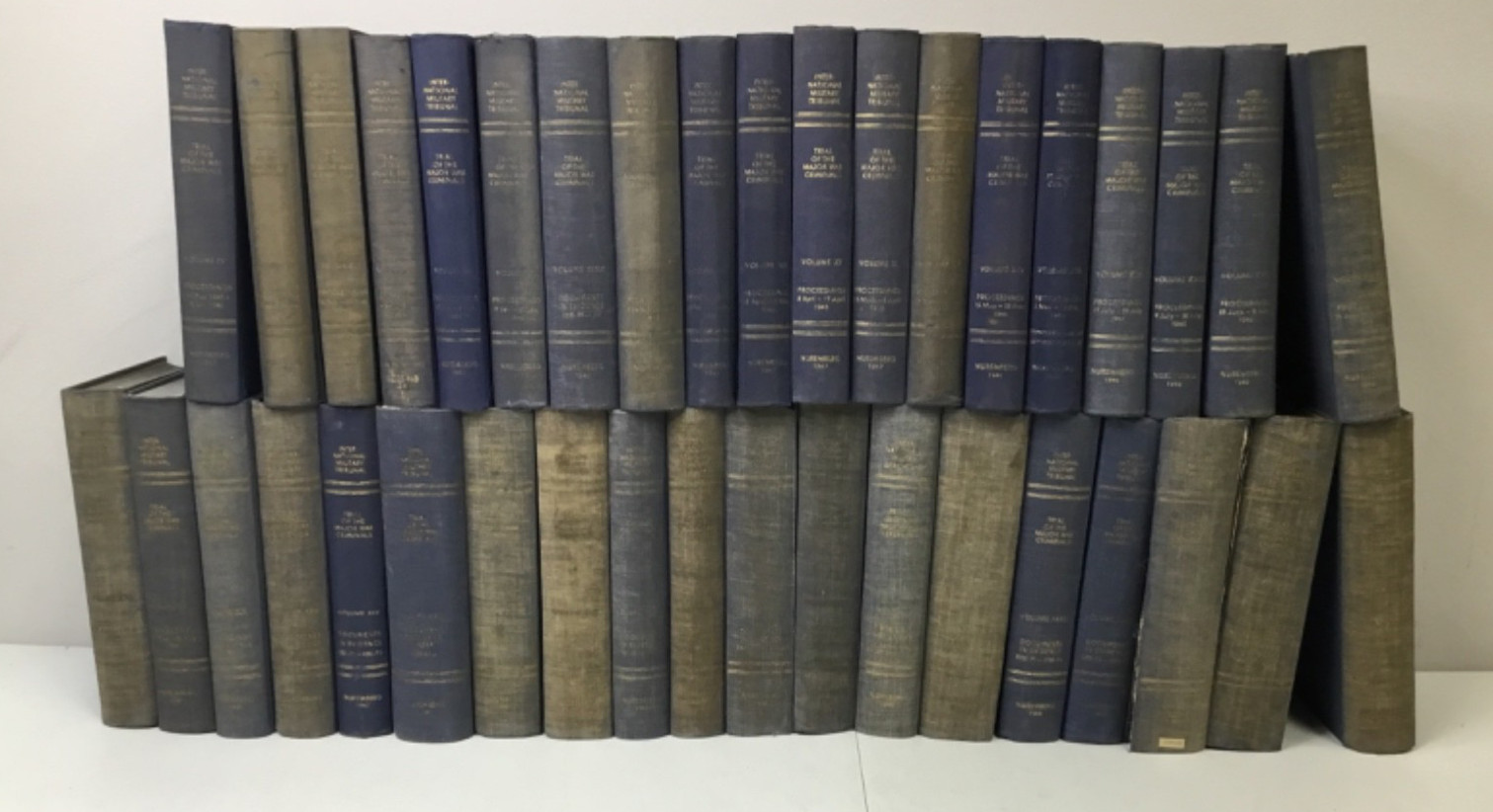 Trail of Major War Criminals Lot of 38. 1947 HC, English and German Language
