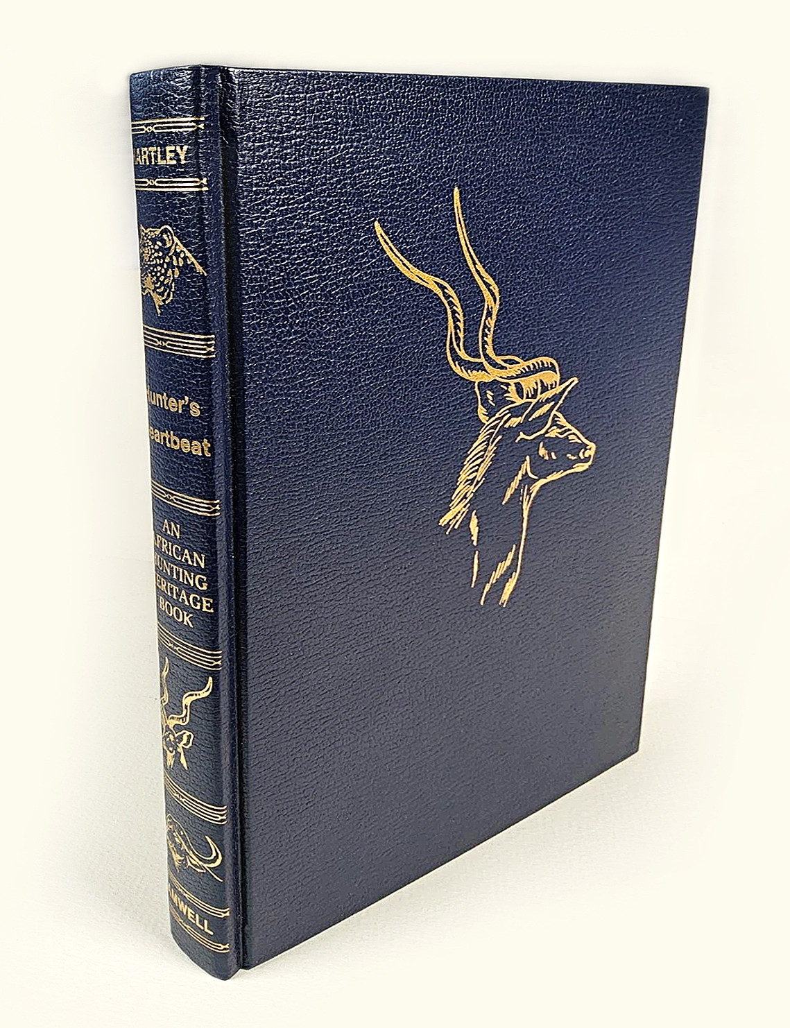 Hunters Heartbeat Lionel Hartley AMWELL PRESS leather Signed No. 536 Safari Book