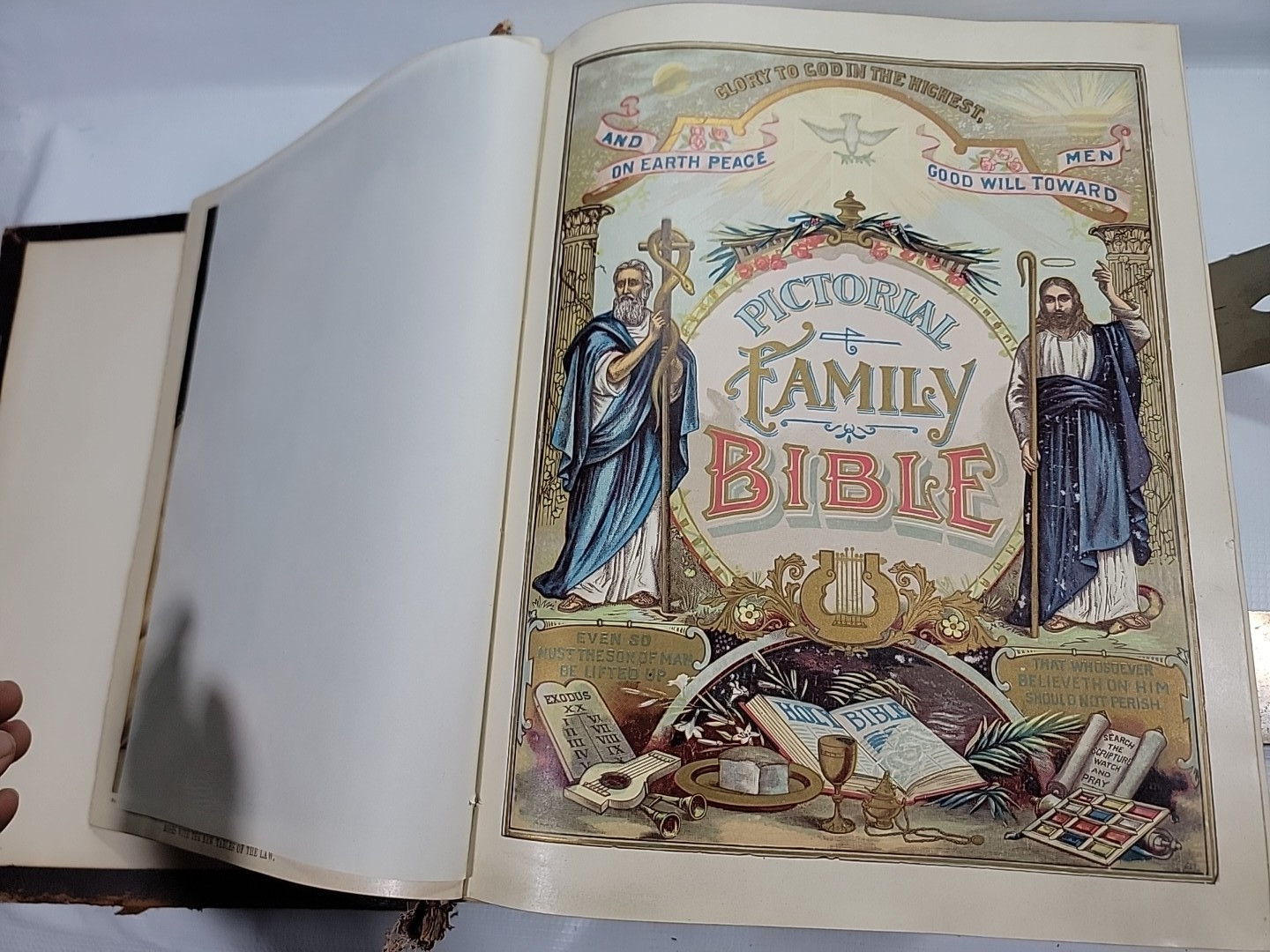 1920’s Pronouncing Parallel Red Letter Bible Leather Bound w/ Clasps (SEE PICS)