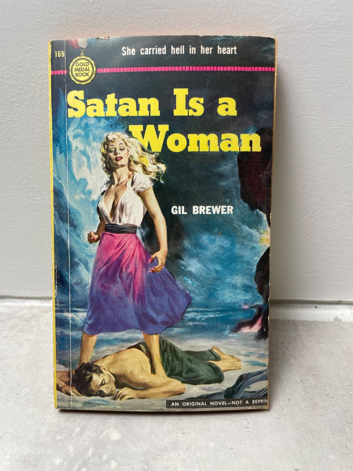 Barye Phillips cover Brewer, Satan Is a Woman, Fawcett Gold Medal, 1951 Original