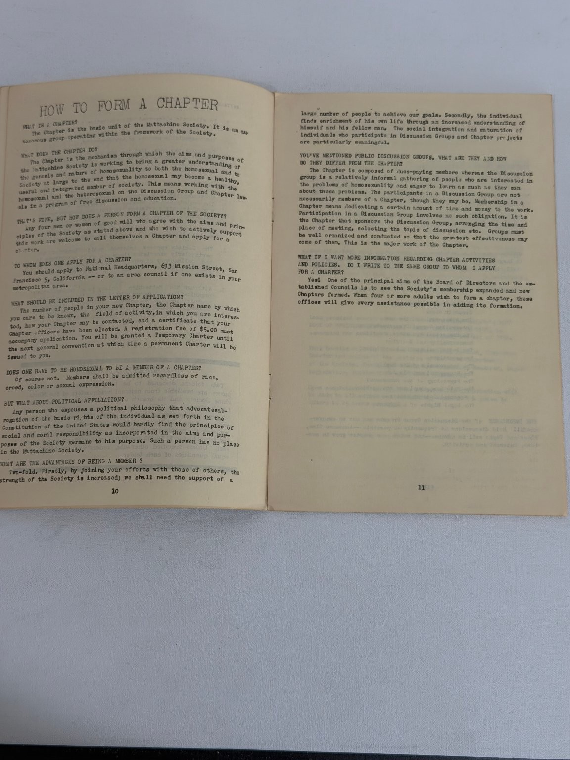 Mattachine Society TODAY 1958 LGBTQ History Gay Rights San Francisco