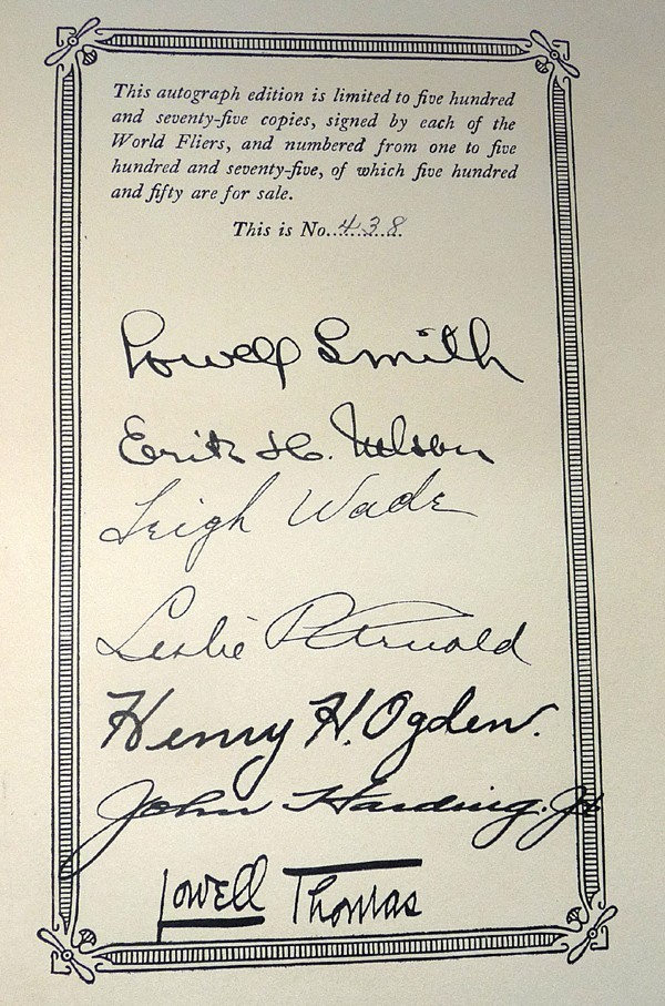 1925 Signed Ltd Edition First Round the World Flight Aviation Douglas Cruisers