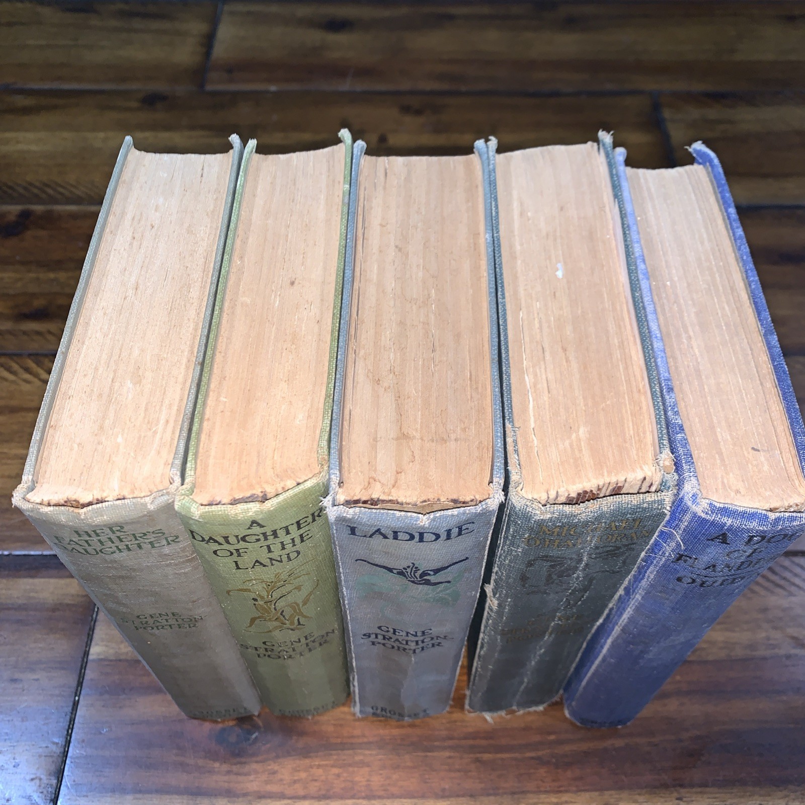 Gene Stratton-Porter Antique 4 Book Lot Hardcover Acceptable To Poor Condition