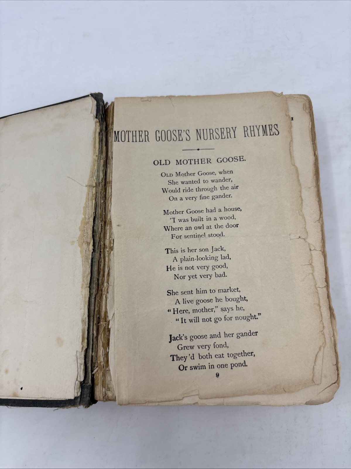 Mother Goose D. Mckay Nursery Rhymes and Fairy Tales Antique Book Colored Illus.