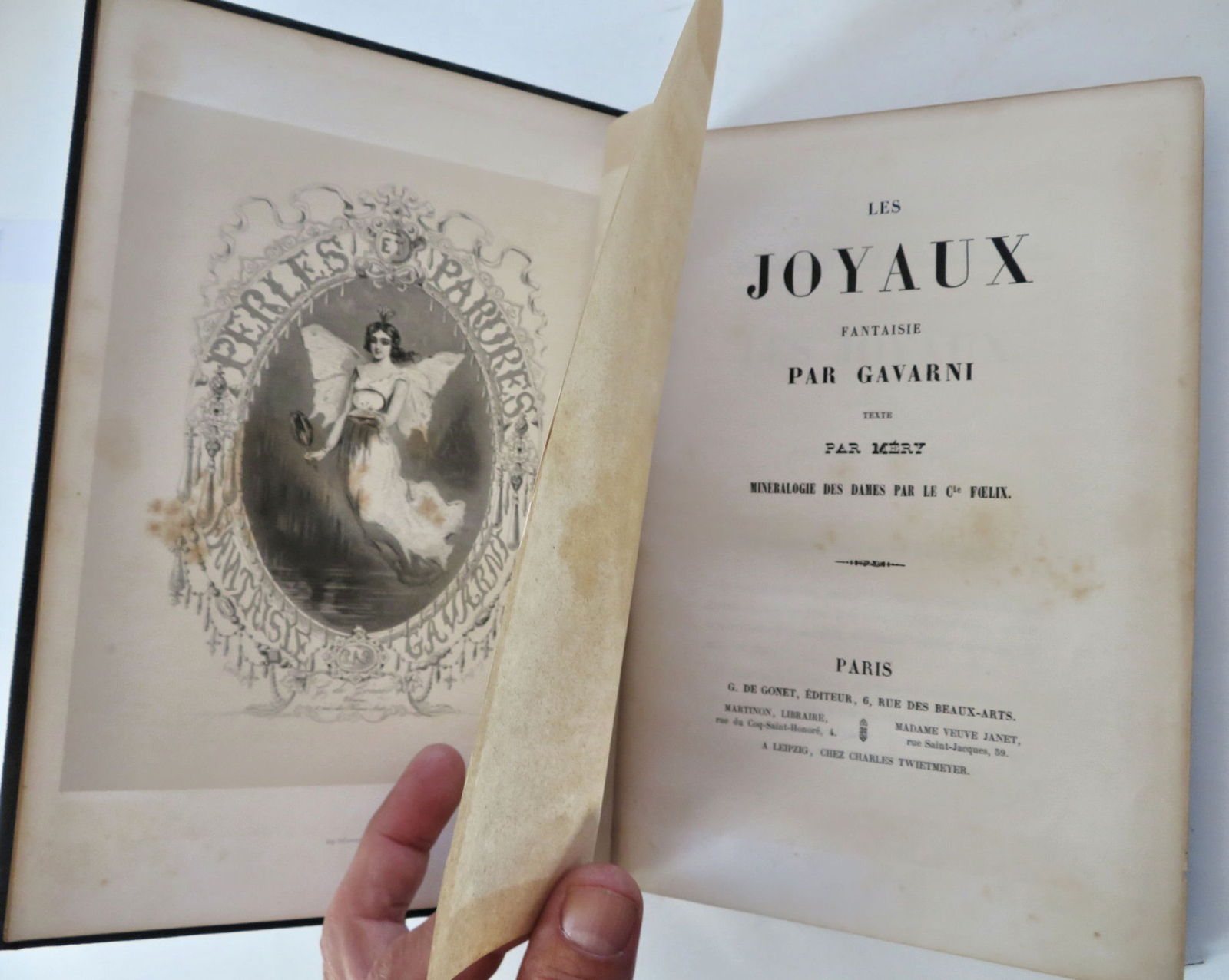Les Joyaux Fanatasie c. 1870 Gavarni pictorial French decorative book 17 plates