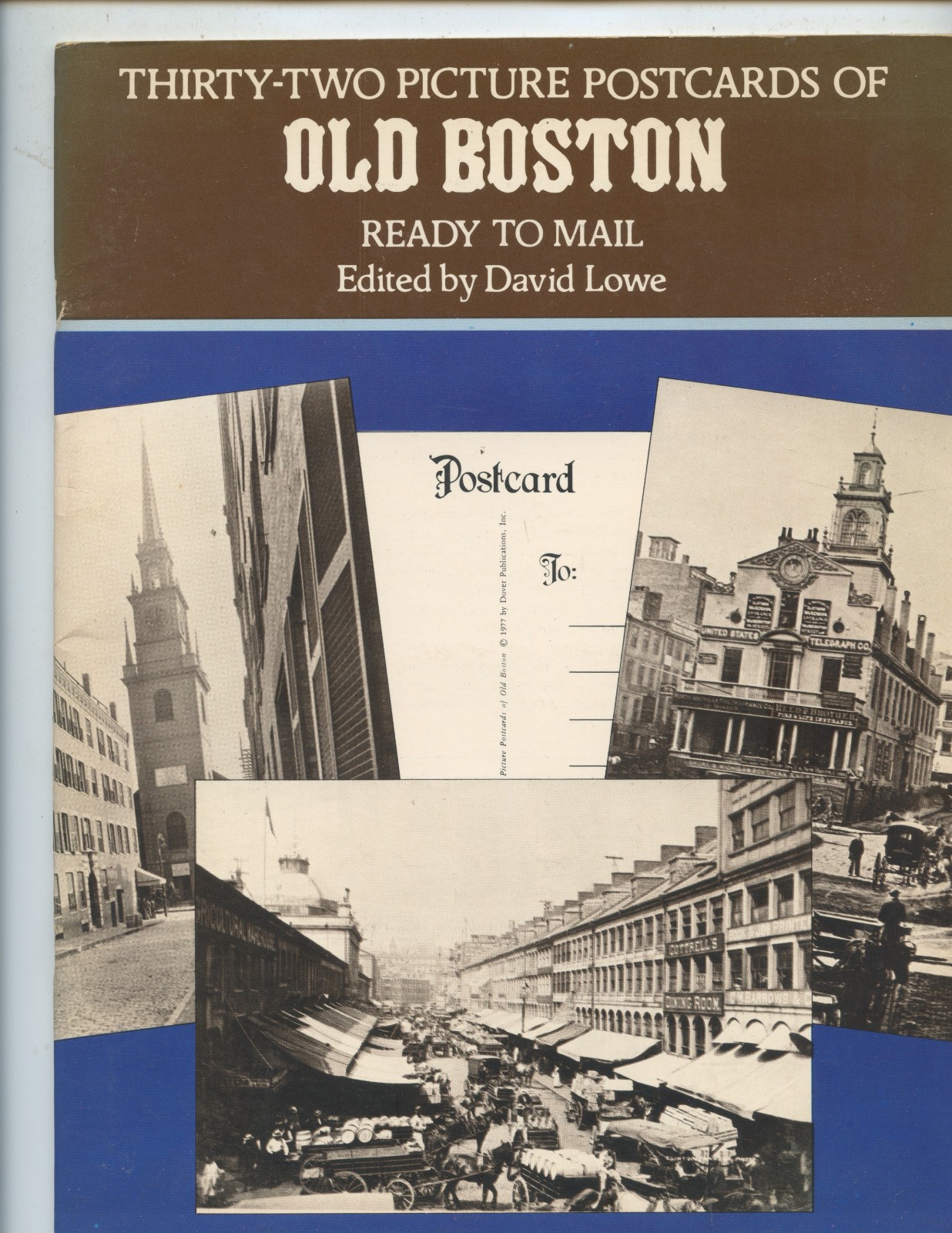 (32) UNUSED PICTURE POSTCARDS OF „OLD BOSTON, MASSACHUSETTS“ IN 1977 BOOKLET